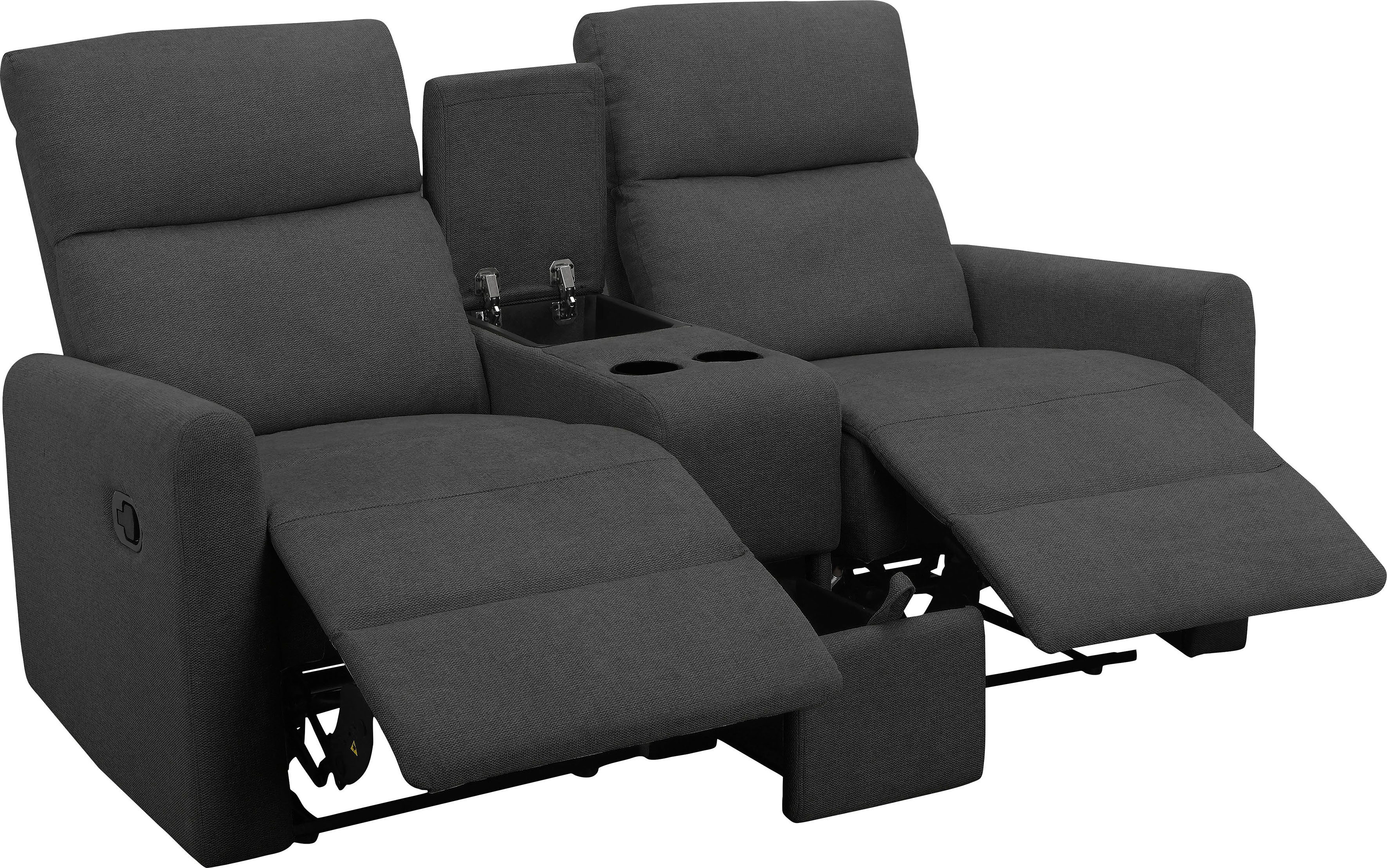 Home affaire 2-zitsbank Daoulas, 2-zits bioscoopbank, TV-fauteuil, multimedia bank