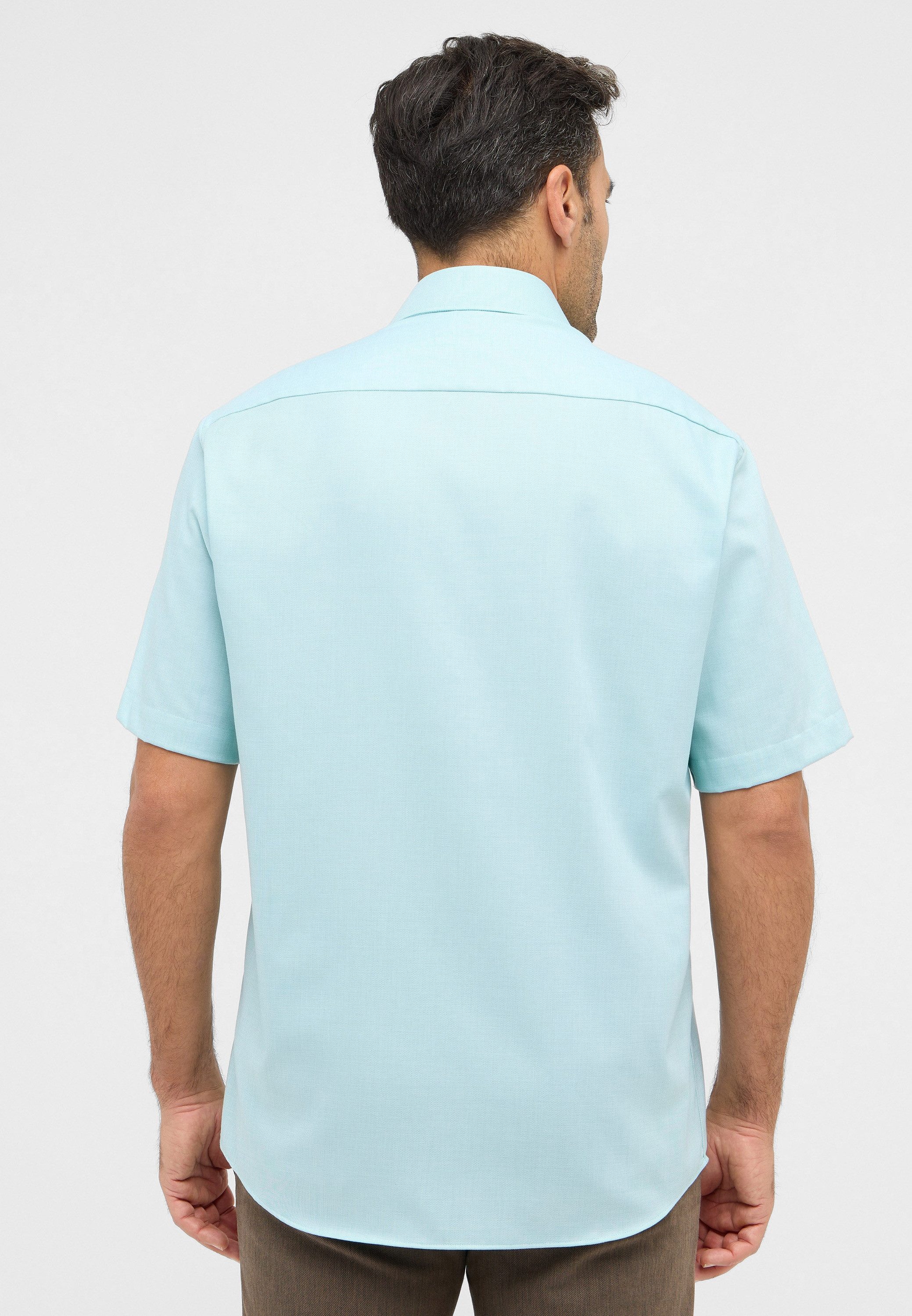Eterna Overhemd met korte mouwen Comfort fit NON IRON (strijkvrij)
