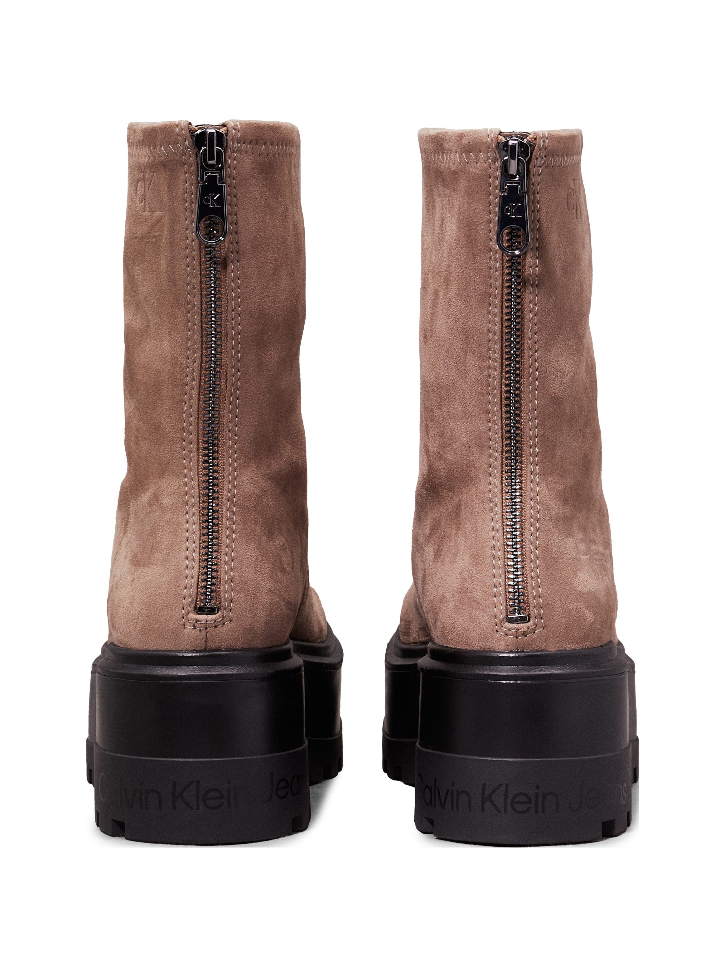 Calvin Klein Laarsjes FLATFORM ZIP MG SS Plateau, herfstmode, boots, met praktische hakrits