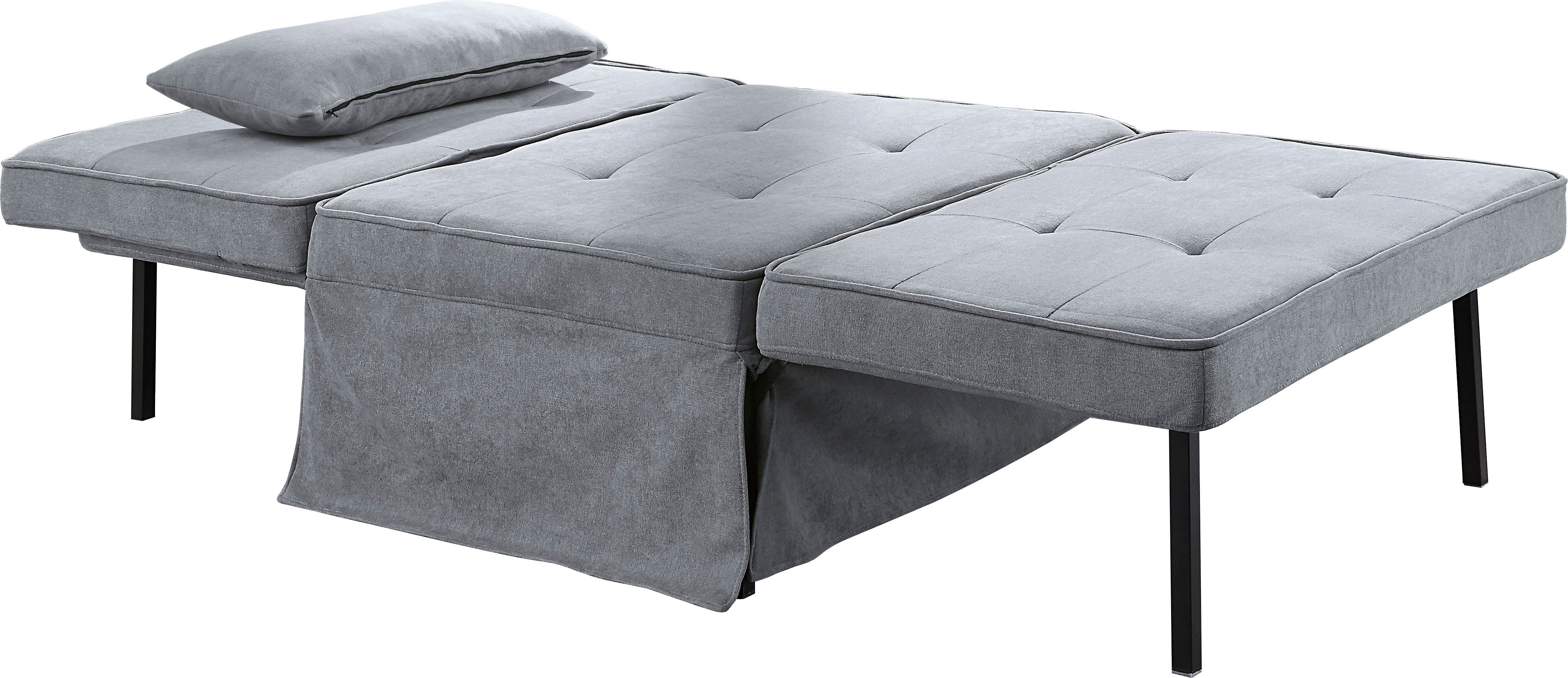 ATLANTIC home collection Slaapbank Finn te veranderen in een loungestoel, relaxfauteuil en logeerbed, incl. kussen