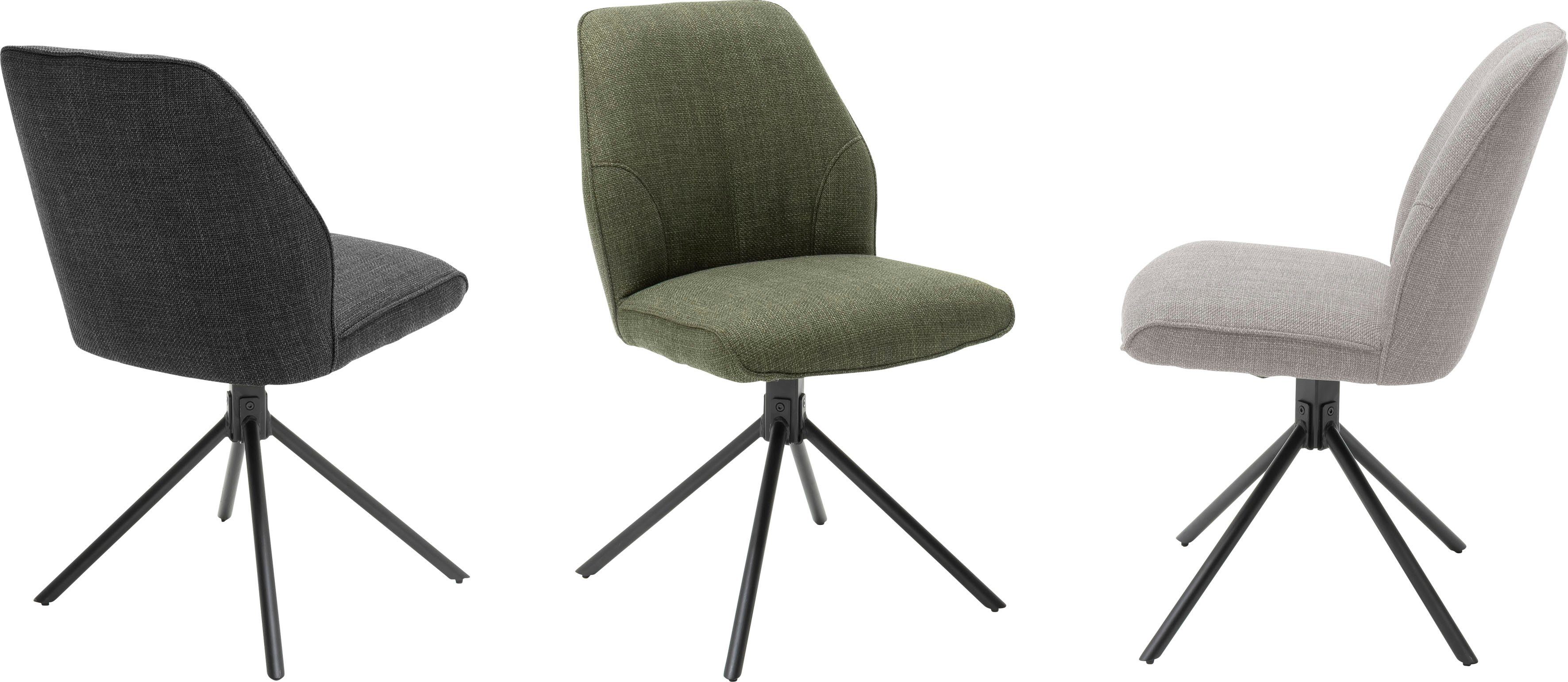 MCA furniture Stoel met 4 poten Pemba set van 2, 180º draaibaar met nivellering, stoel belastbaar tot 120 kg (set, 2 stuks)