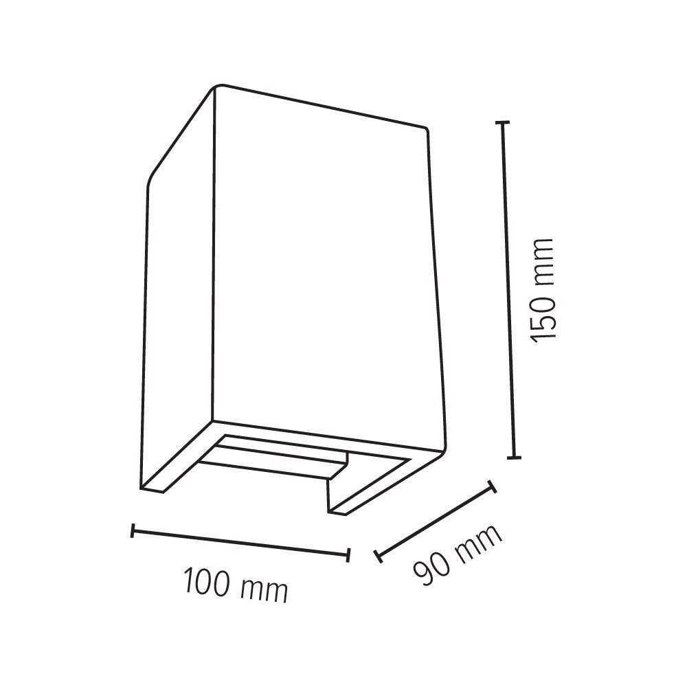 SPOT Light Wandlamp BLOCK Natuurproduct van echt beton, met de hand gemaakt, Made in EU