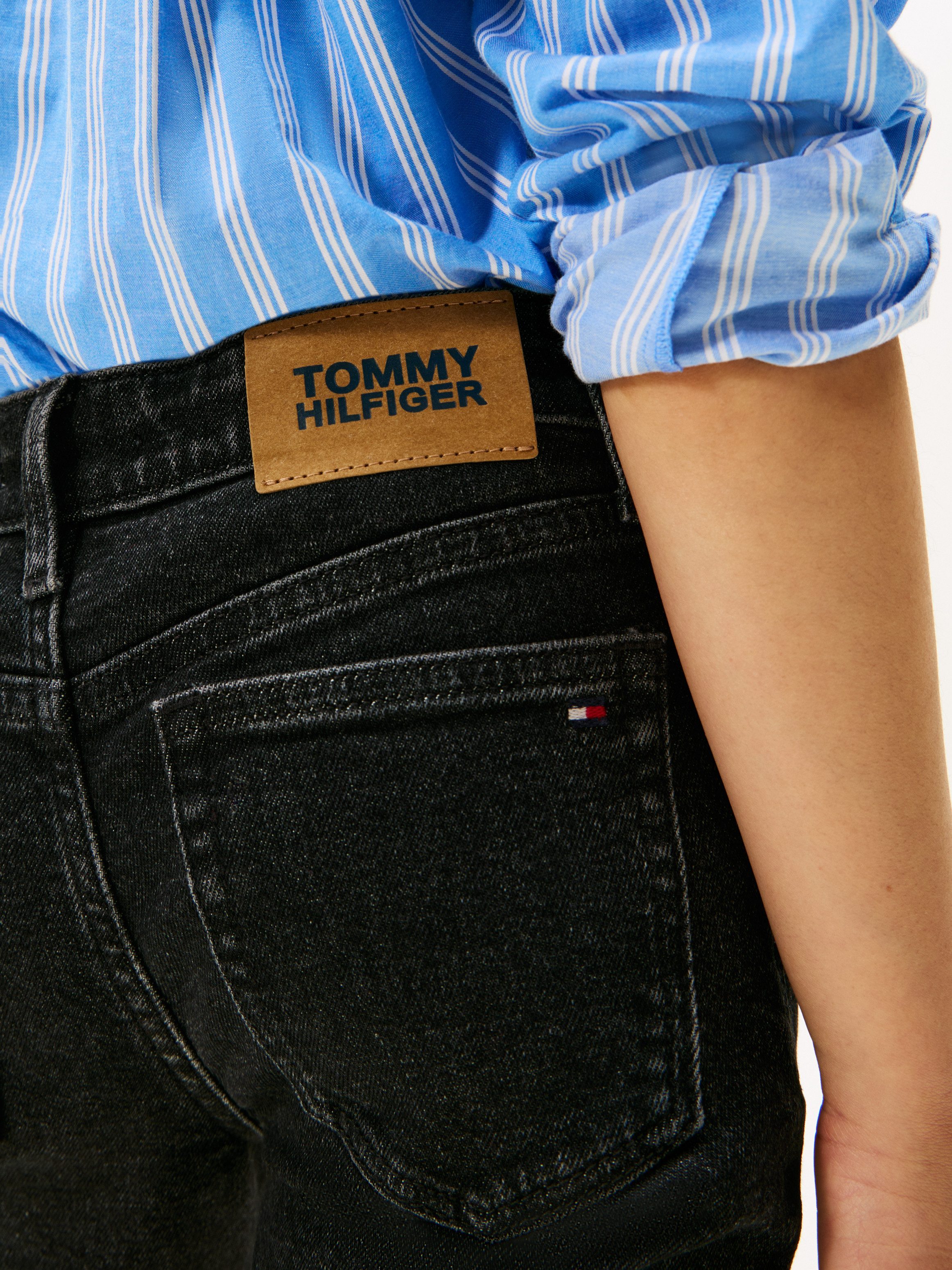 Tommy Hilfiger Wijd uitlopende jeans FLARE BLACK