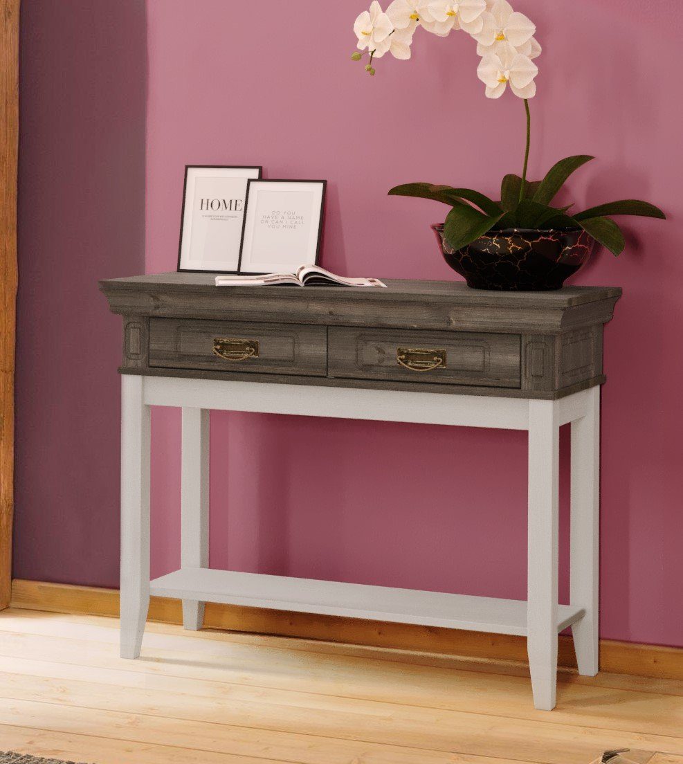 Home affaire Sidetable Vinales Van massief grenen, met freeswerk