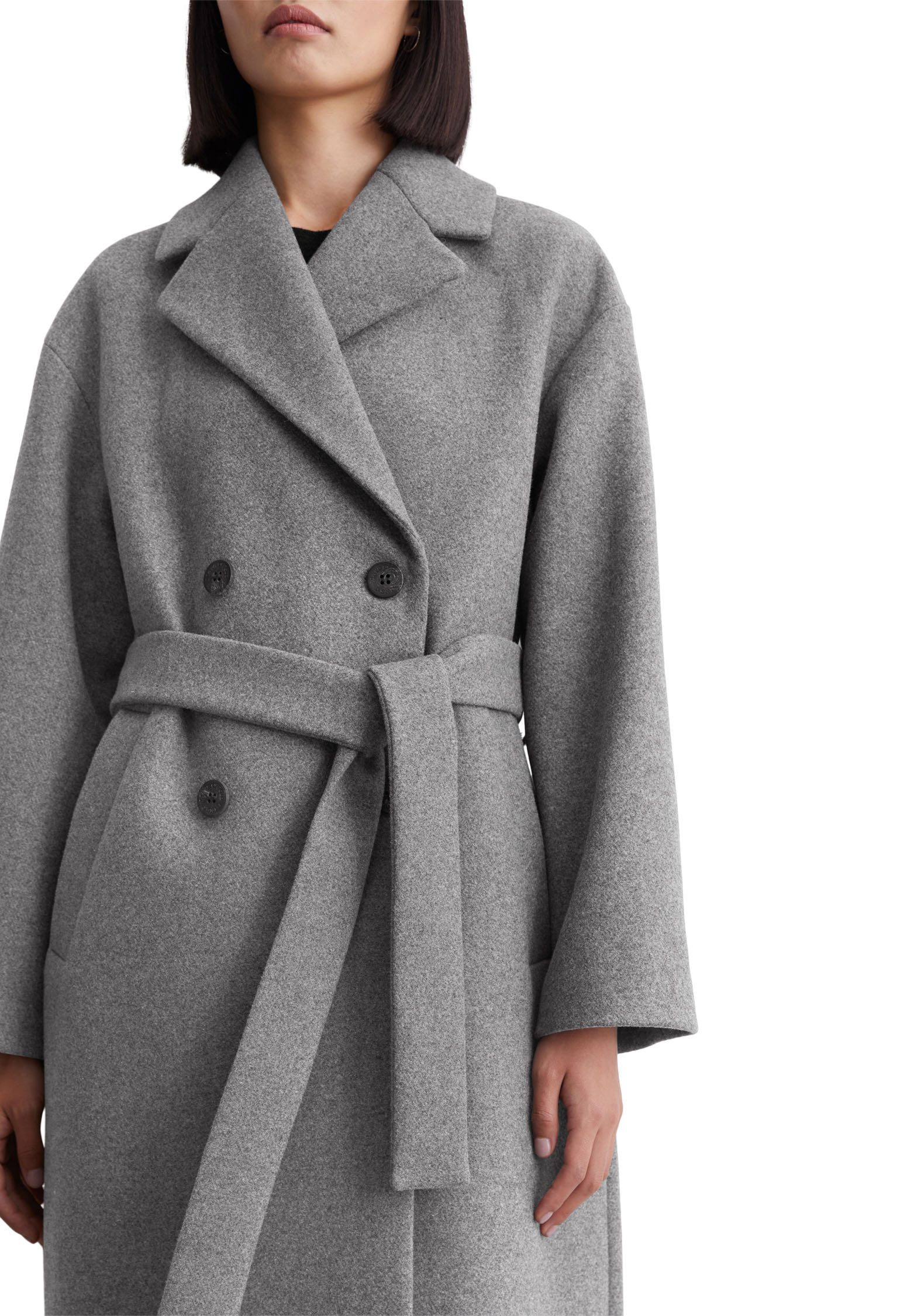 Marc O'Polo DENIM Winterjas met split achter en afneembare riem