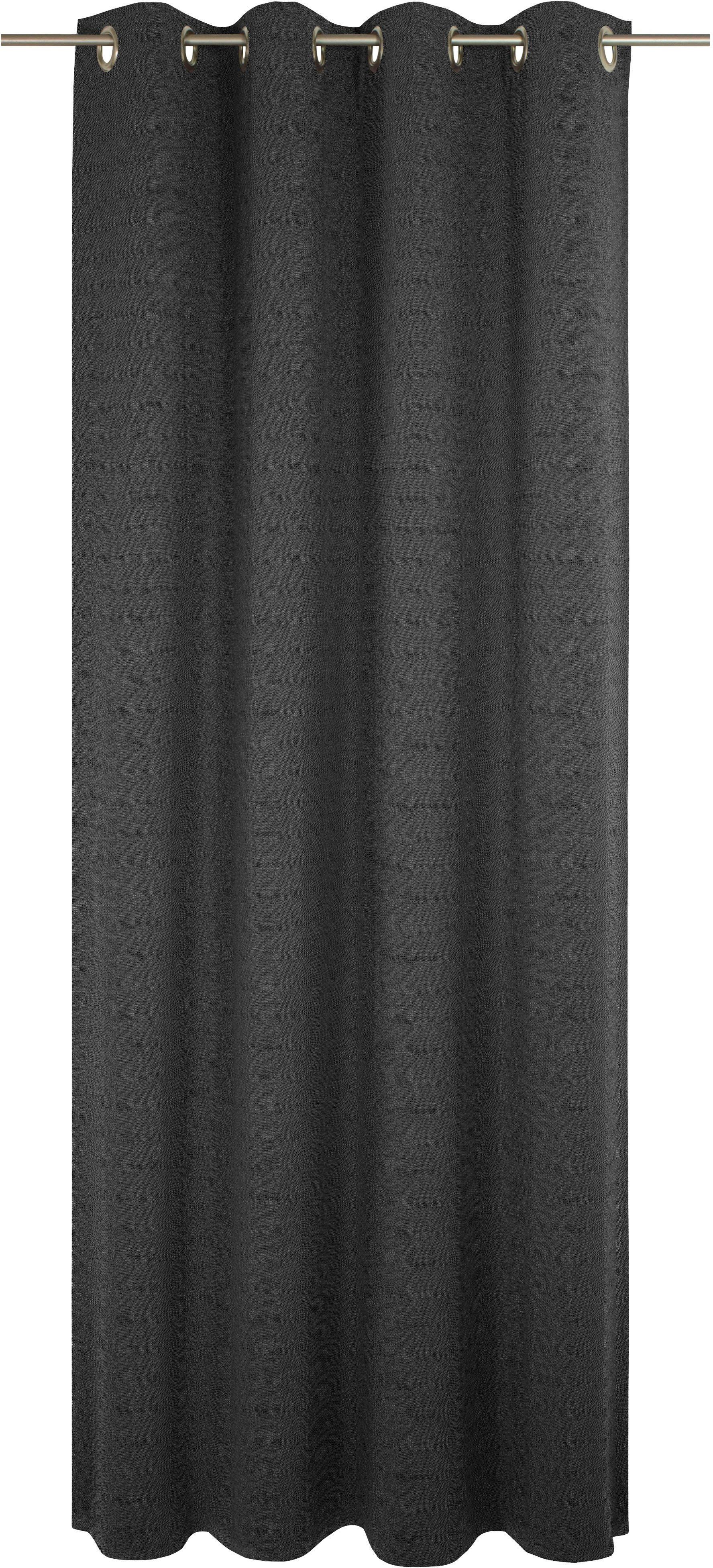 Wirth Gordijn Uni Collection (1 stuk) vitrage maat - zwart