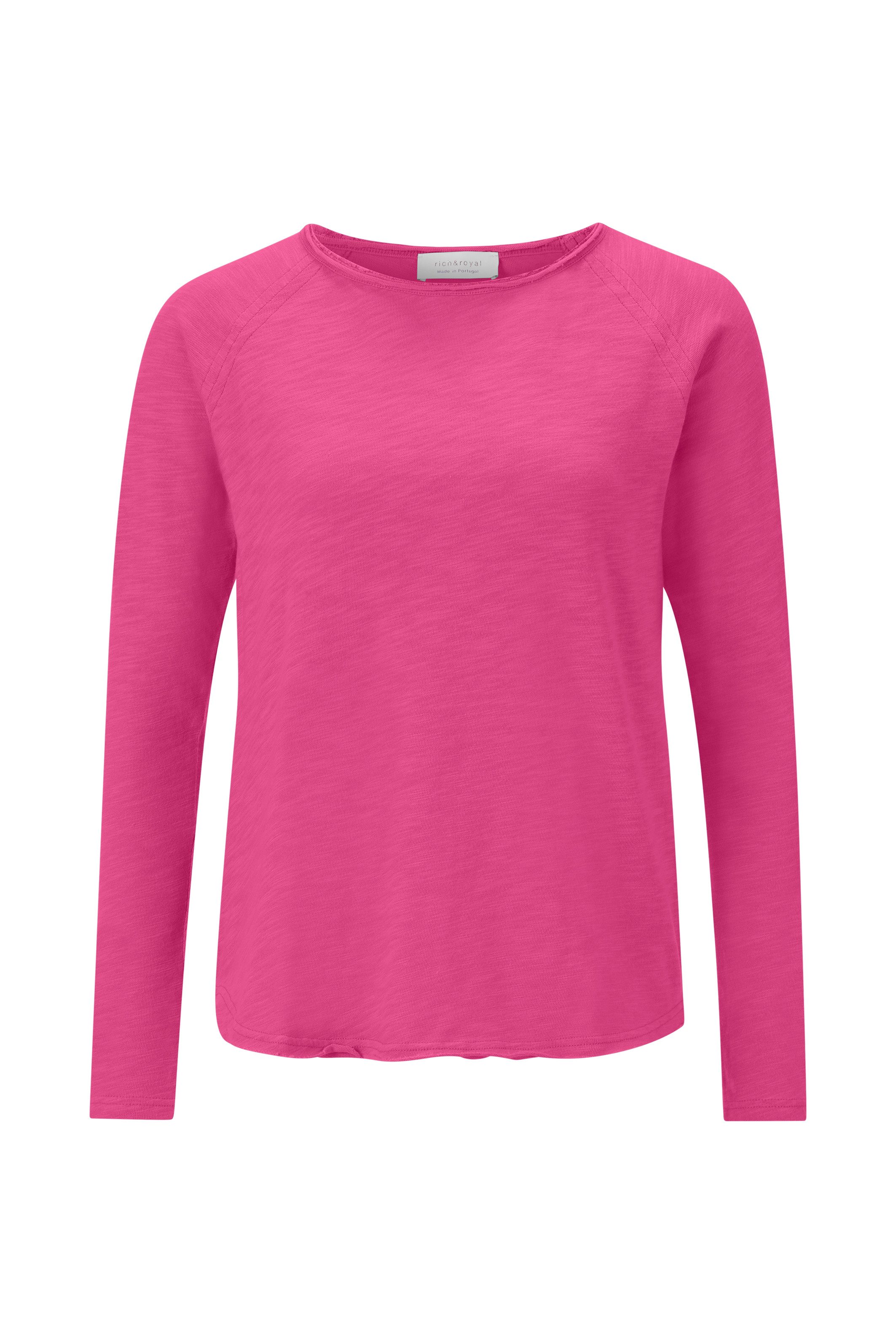 Rich & Royal Shirt met lange mouwen 2409 O HJ LS met open halslijn en zoom