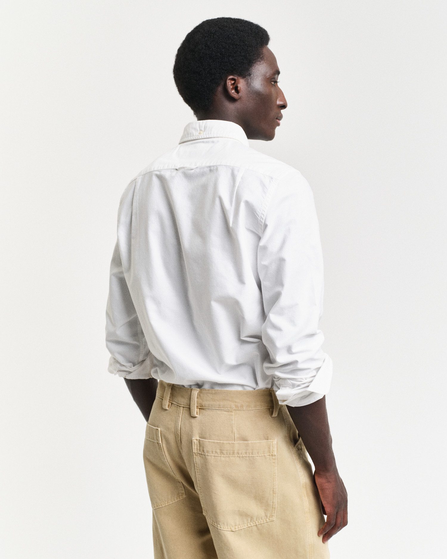 Gant Overhemd met lange mouwen Slim fit Oxford overhemd gestructureerd duurzaam dikker