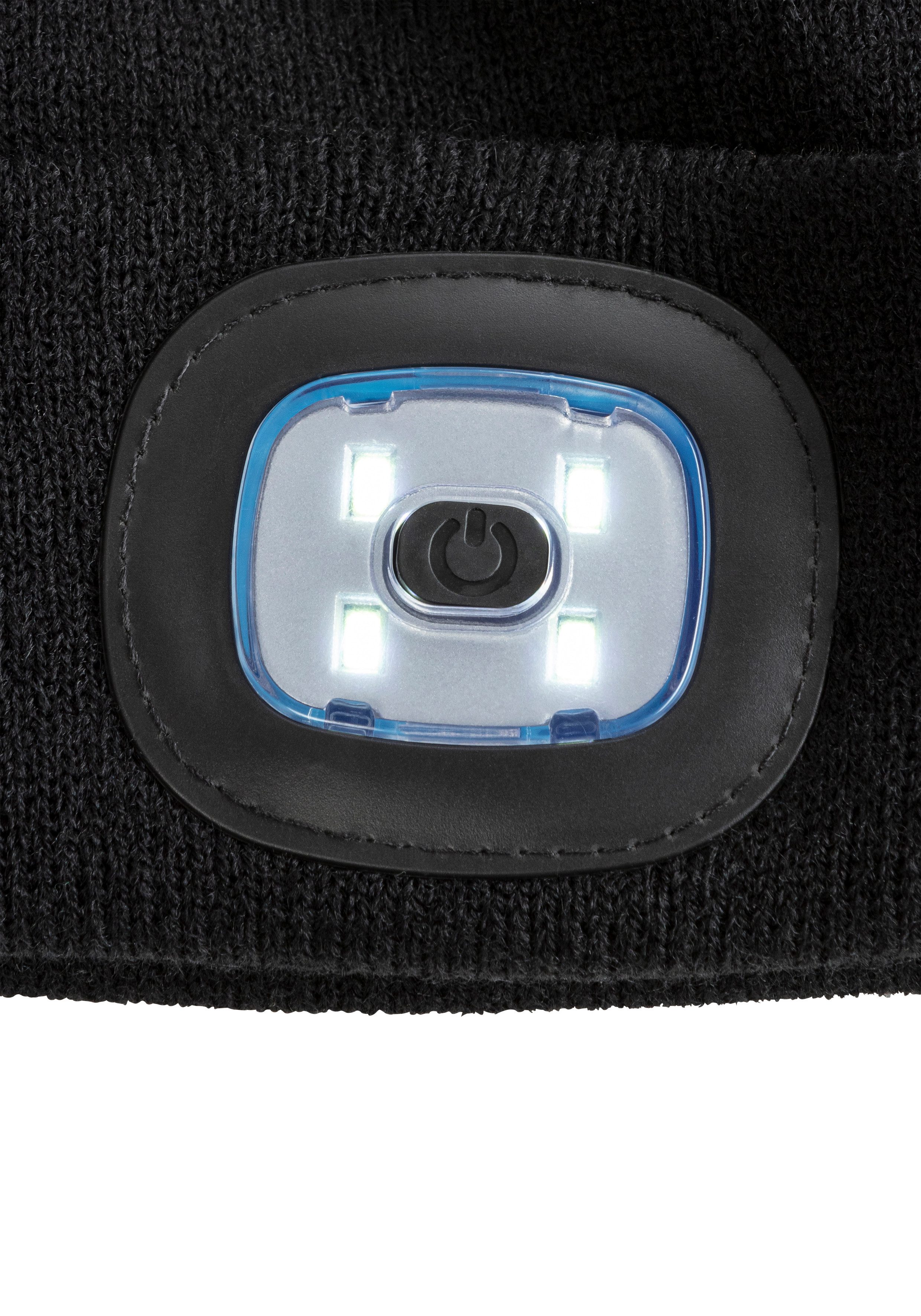 HEAT keeper Gebreide muts MEN THERMAL BEANIE+LED LIGHT RECHARGE oplaadbare, afneembare led-lamp voor de donkere tijd van het jaar (2 stuks)