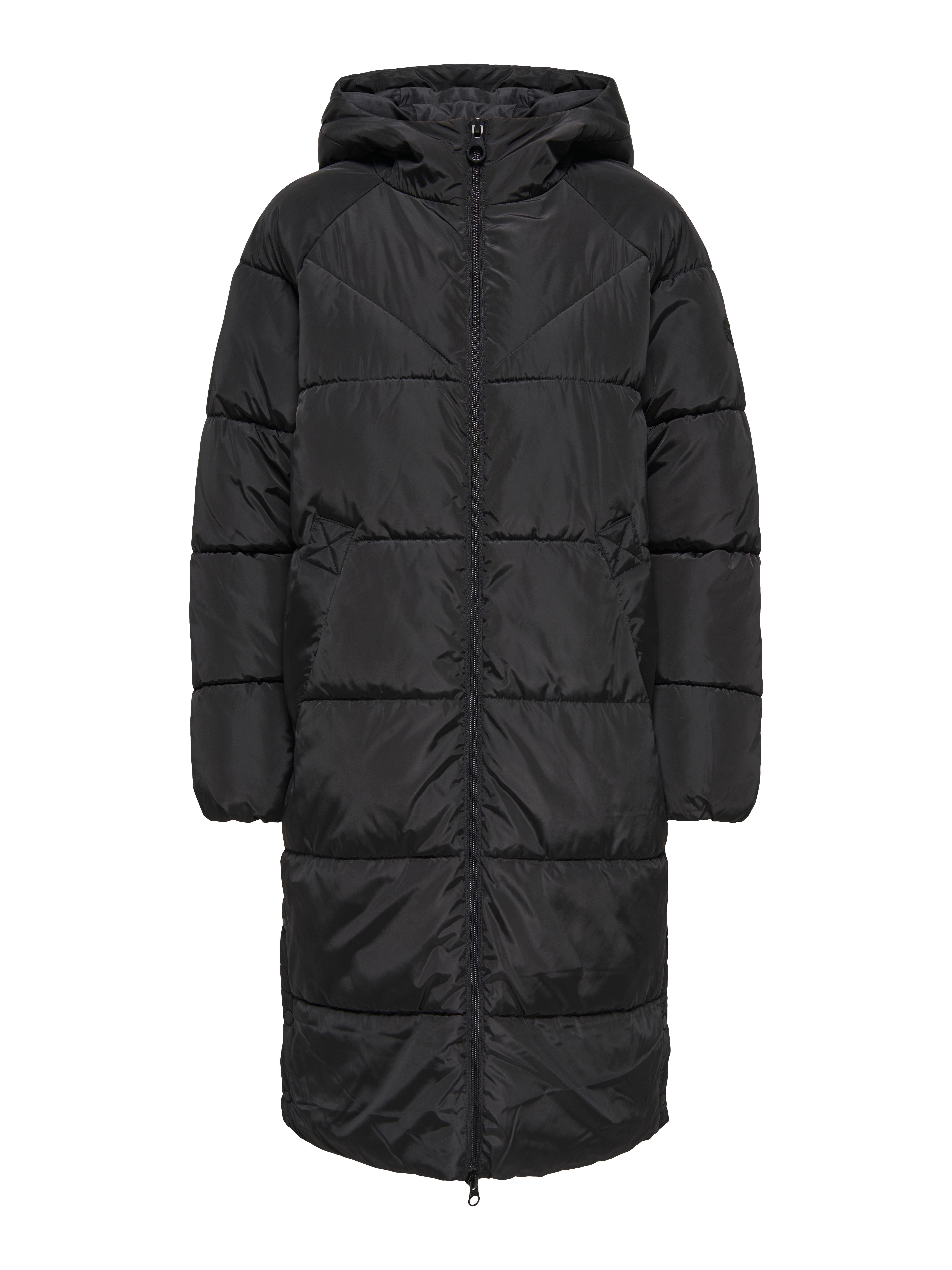 Only Gewatteerde jas ONLAMAND – Lange puffercoat met 2-weg-ritssluiting