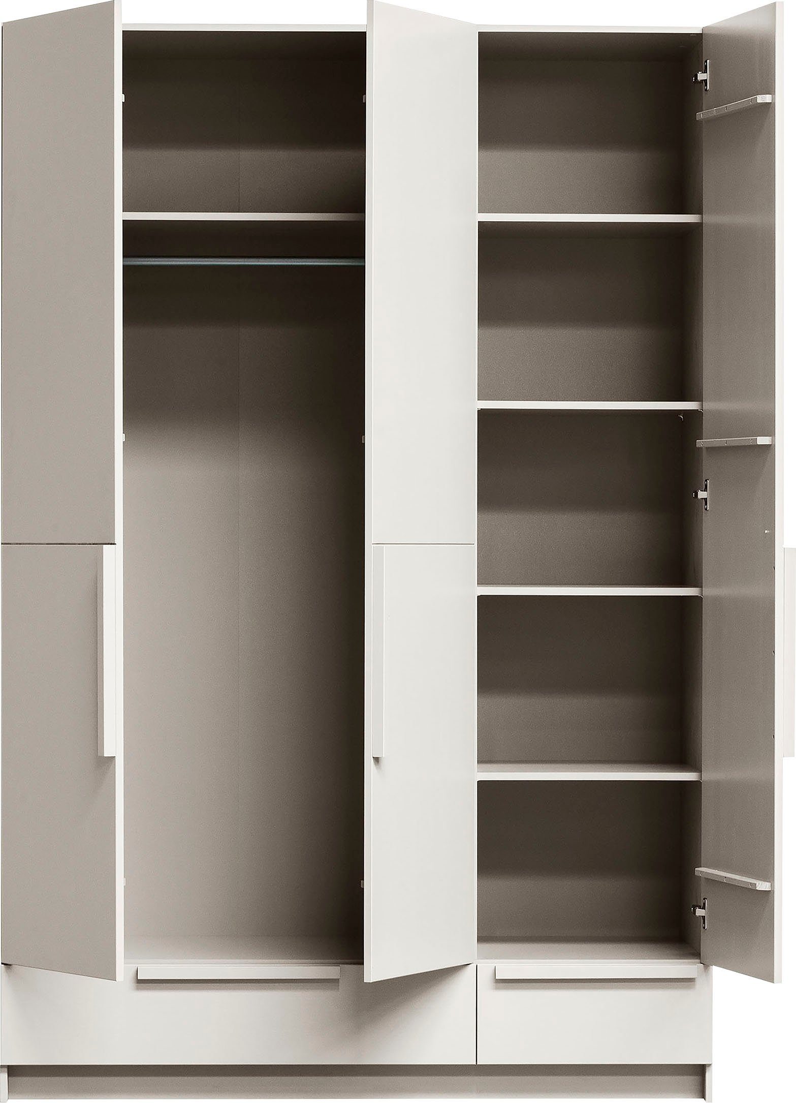 WOOOD Kledingkast Pure met kledingstang, grenenhout, hoogte 215 cm