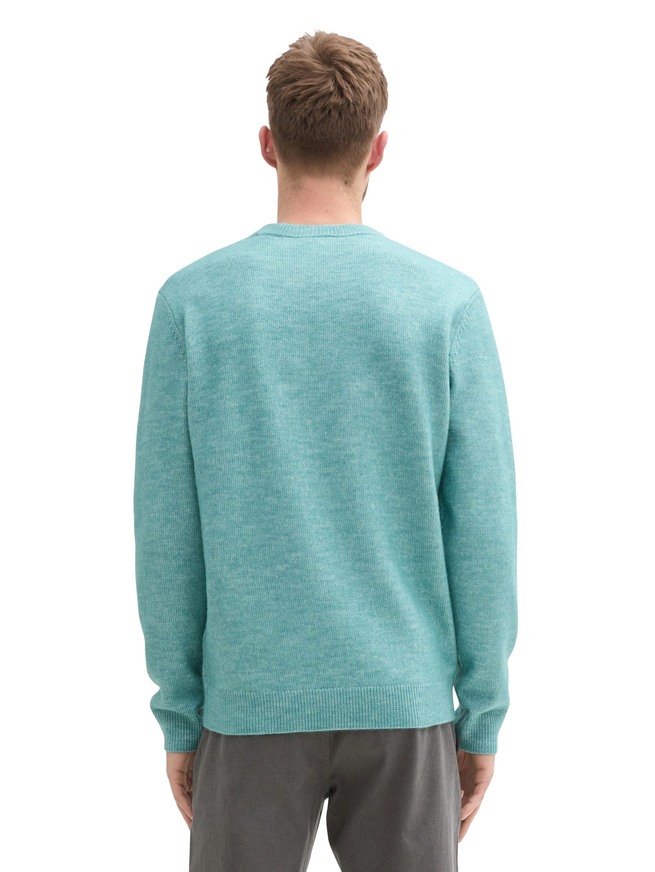 Tom Tailor Trui met ronde hals met ribstructuur