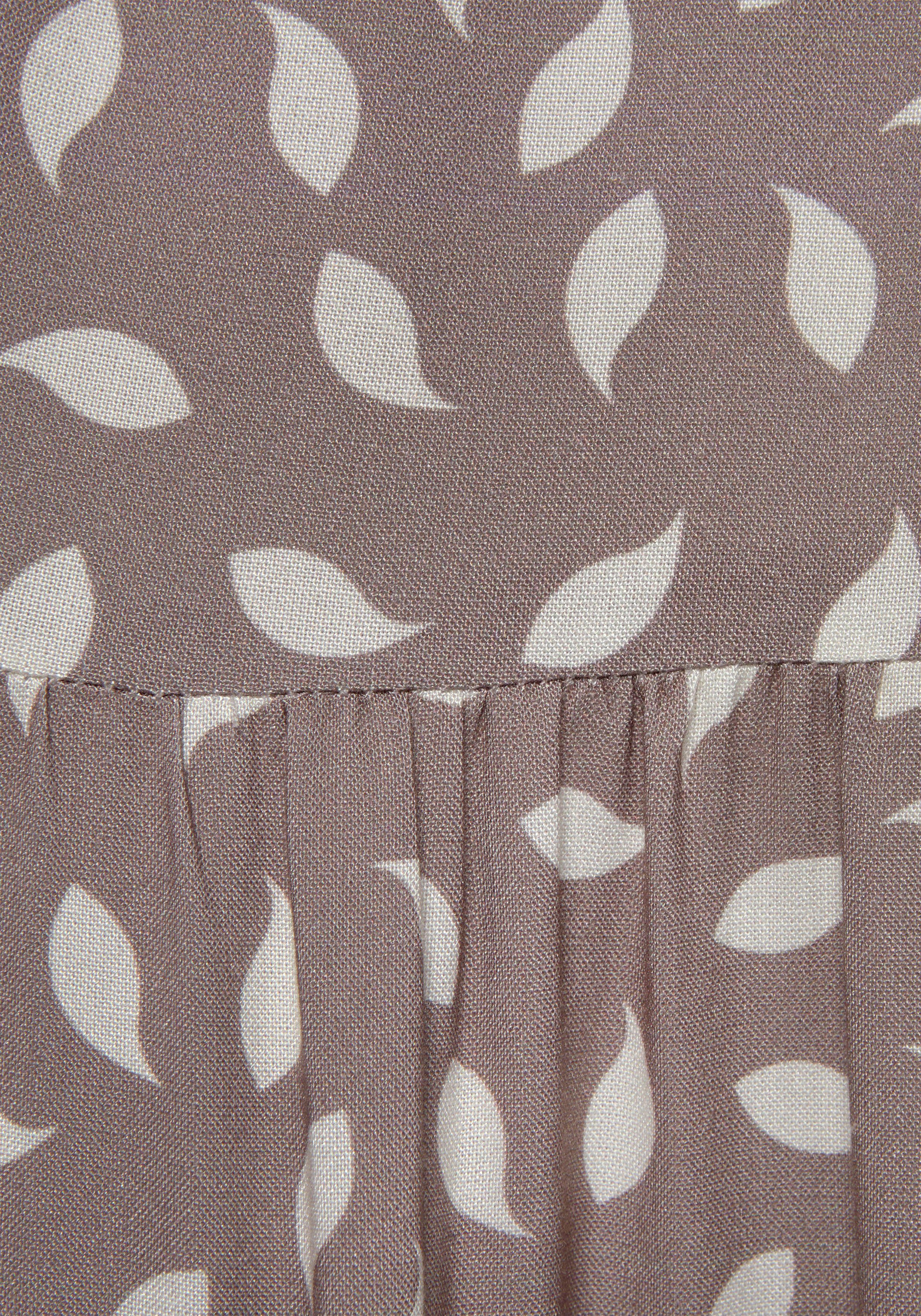 Vivance Maxi-jurk en all-over print, zomerjurk met split (Met een bindceintuur)