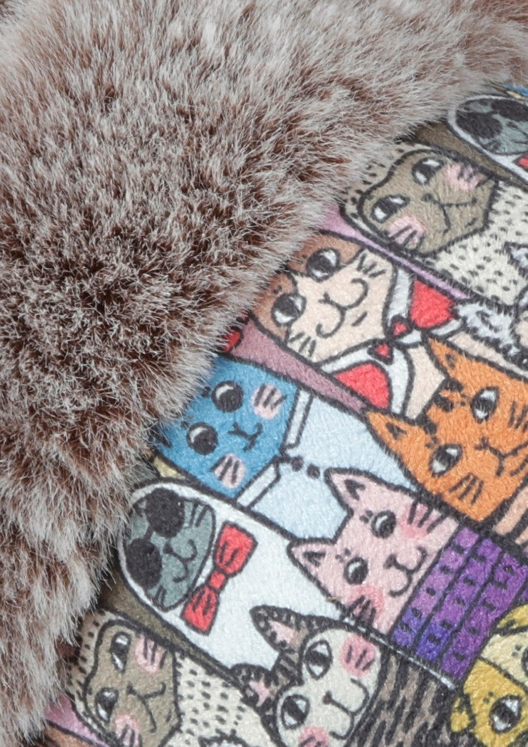 Skechers Pantoffels TOO COZY CHIC CAT Huisschoen met grappige kattenprint