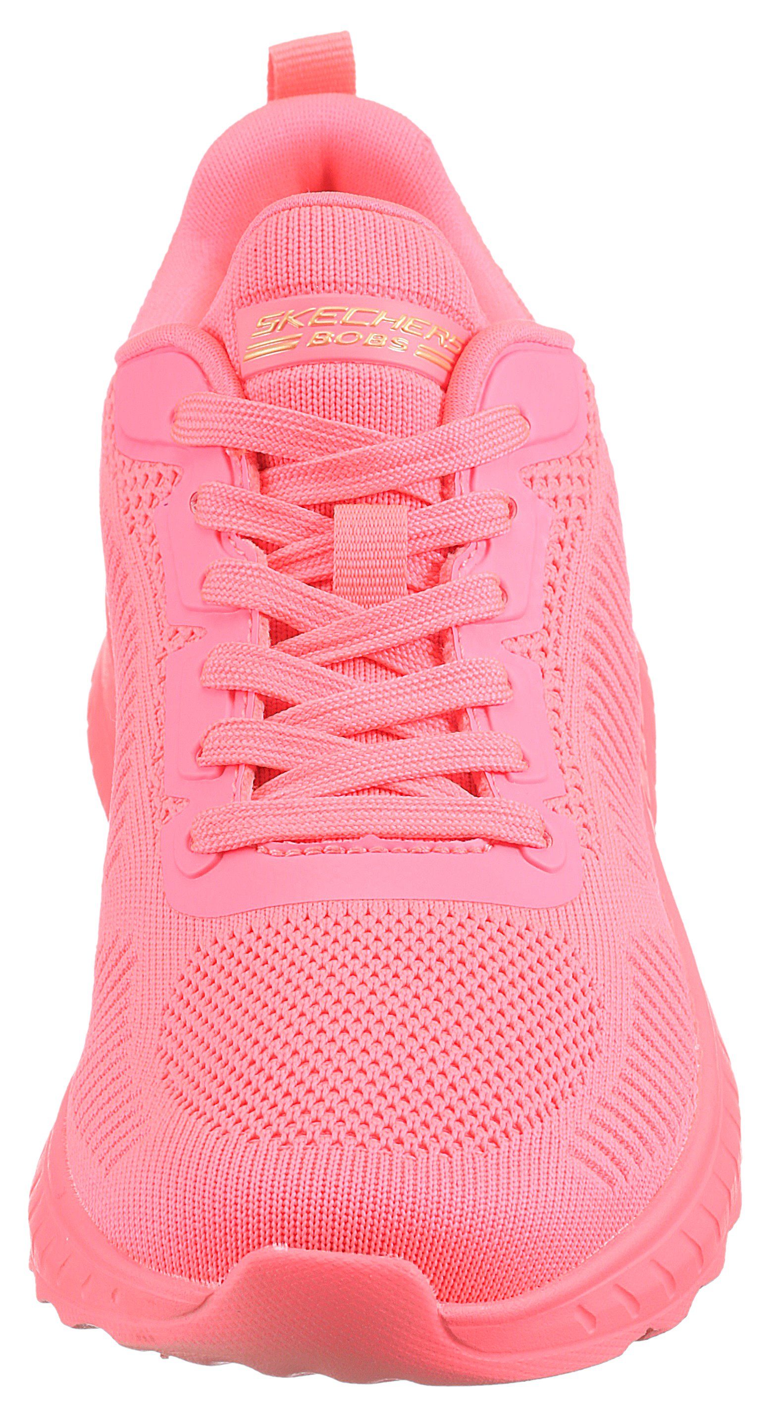 Skechers Sneakers BOBS SQUAD CHAOS-COOL RYTHMS , brei sneakers, veterschoen in vegan uitvoering