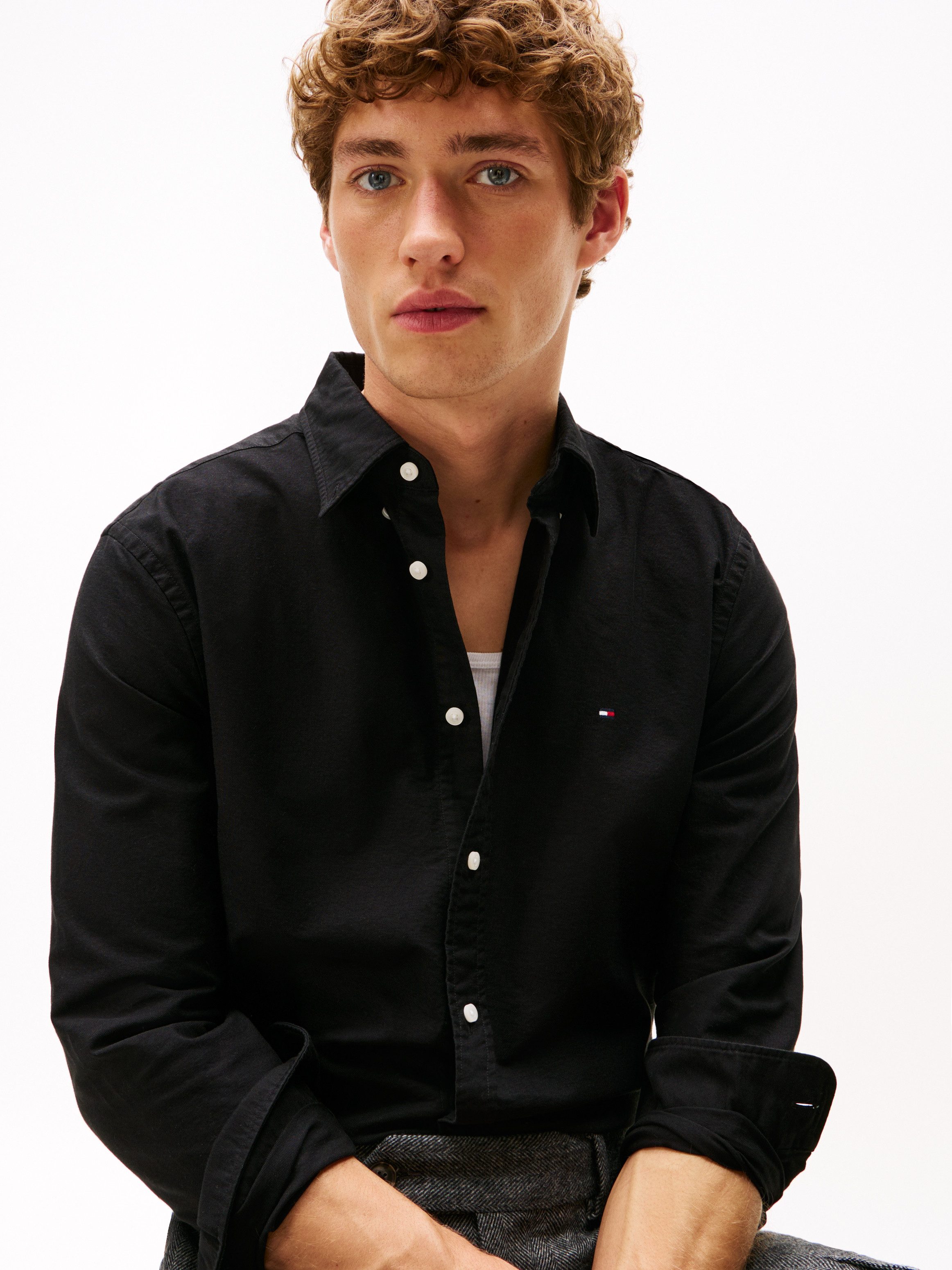 Tommy Hilfiger Overhemd met lange mouwen SOLID HERITAGE OXFORD RF SHIRT