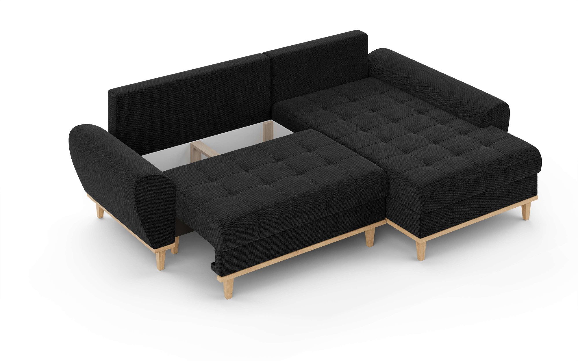Home affaire Hoekbank Ahrdorf met bedfunctie en opbergruimte, afmetingen: B/H/D 268/86/175 cm