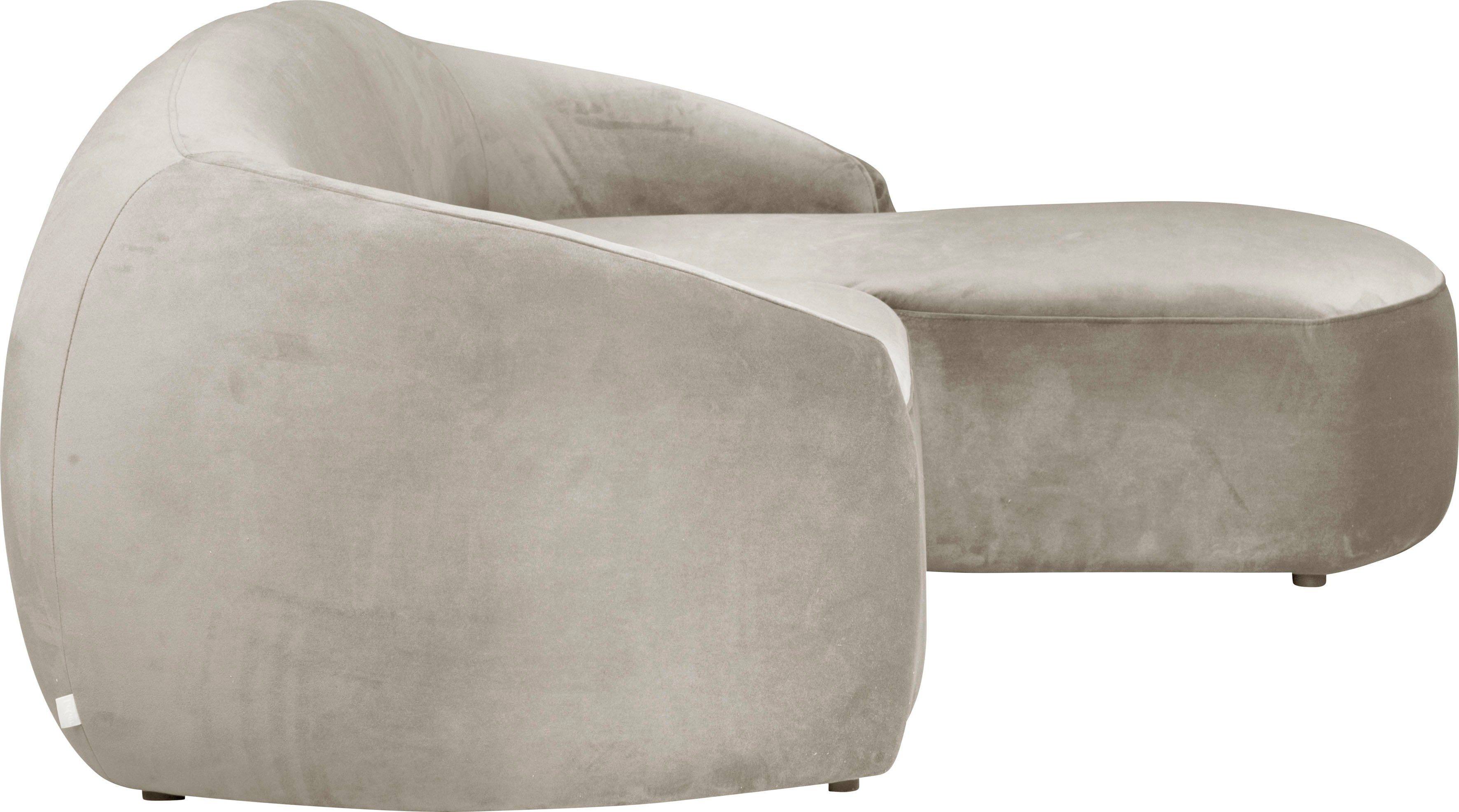 LeGer Home by Lena Gercke Hoekbank YANI L-vorm, designerbank, organische vorm, afmetingen B/D/H: 255/170/81 cm
