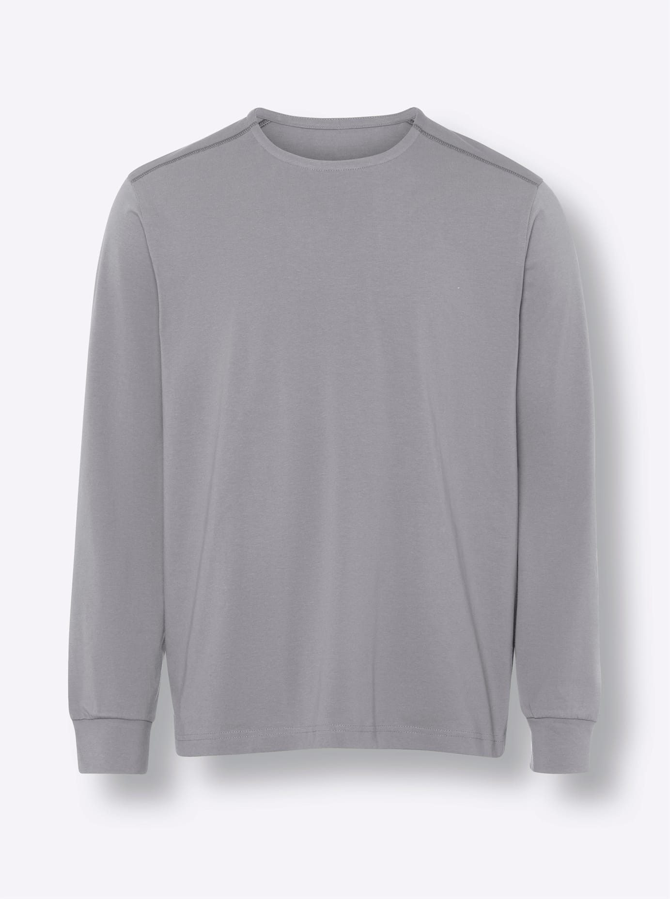 Classic Shirt met ronde hals Shirt met lange mouwen (1-delig)