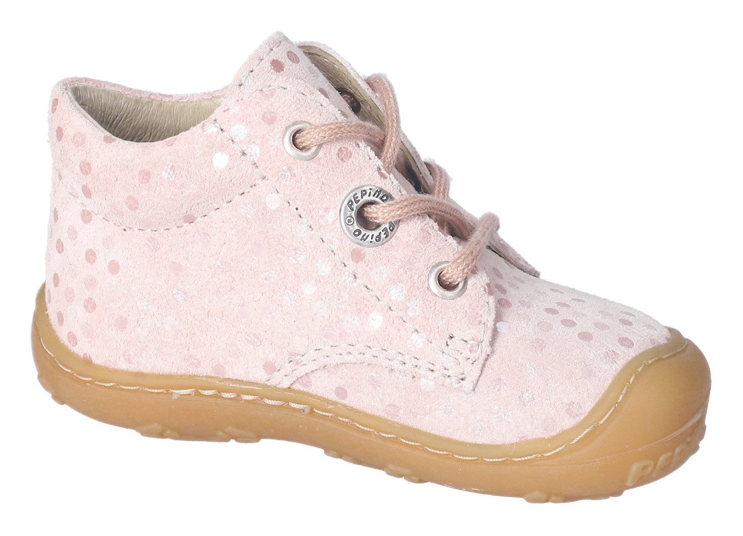 PEPINO by RICOSTA Babyschoentjes DOTS WMS: Mittel , veterschoenen met wms-systeem, leer, print, maat sjabloon om te downloaden