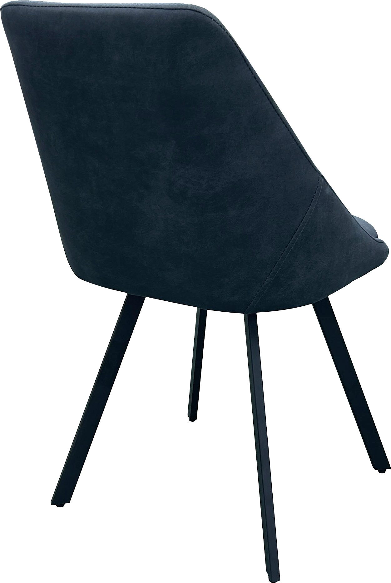 byLIVING Eetkamerstoel Jasper (2-stuks set) Zitkuip 360° draaibaar, zwart metaal, keukenstoel, diverse bekleding (set)