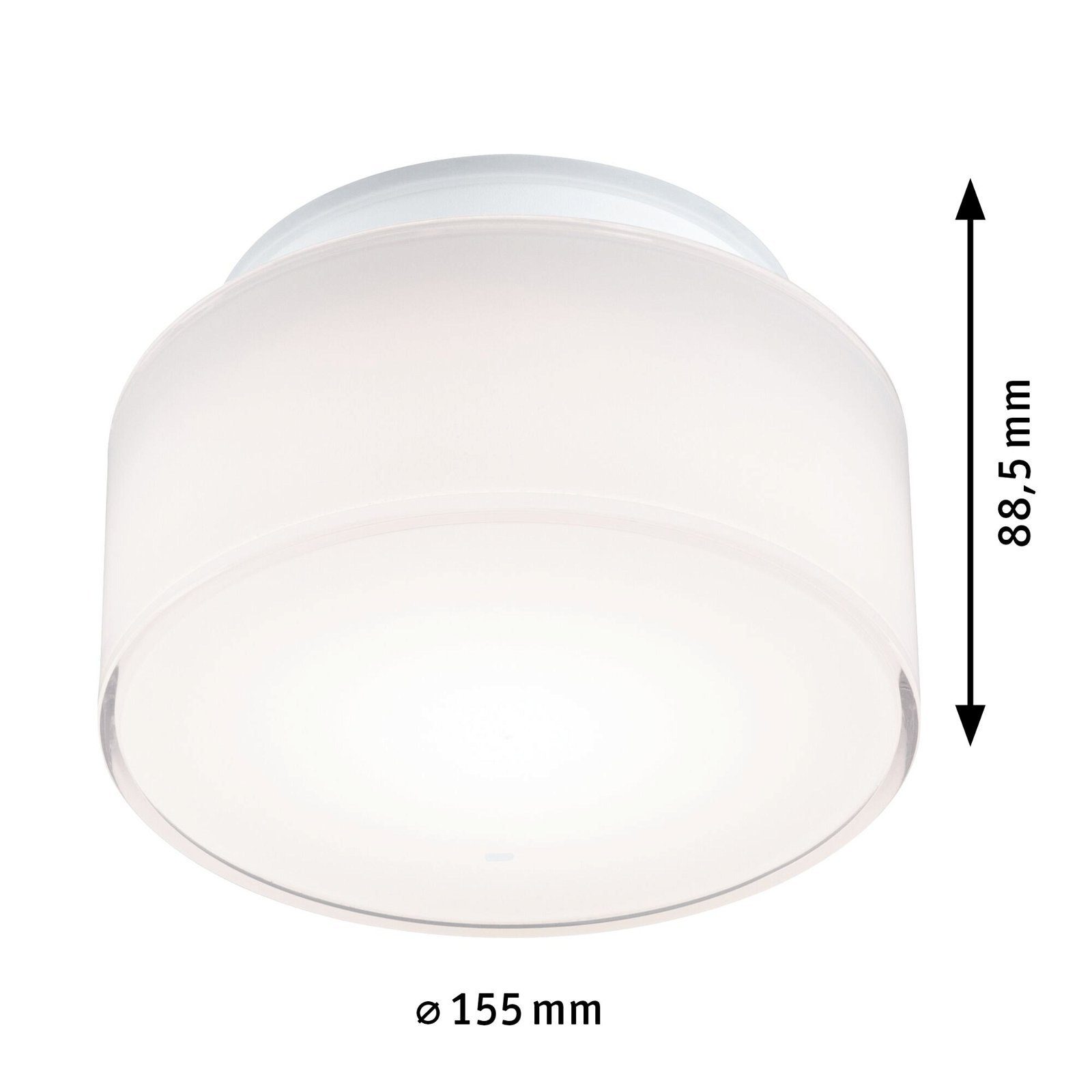Paulmann Led-plafondlamp Selection Bathroom Maro IP44 1x6,8W rond 155mm 3000K Wit Kunststof