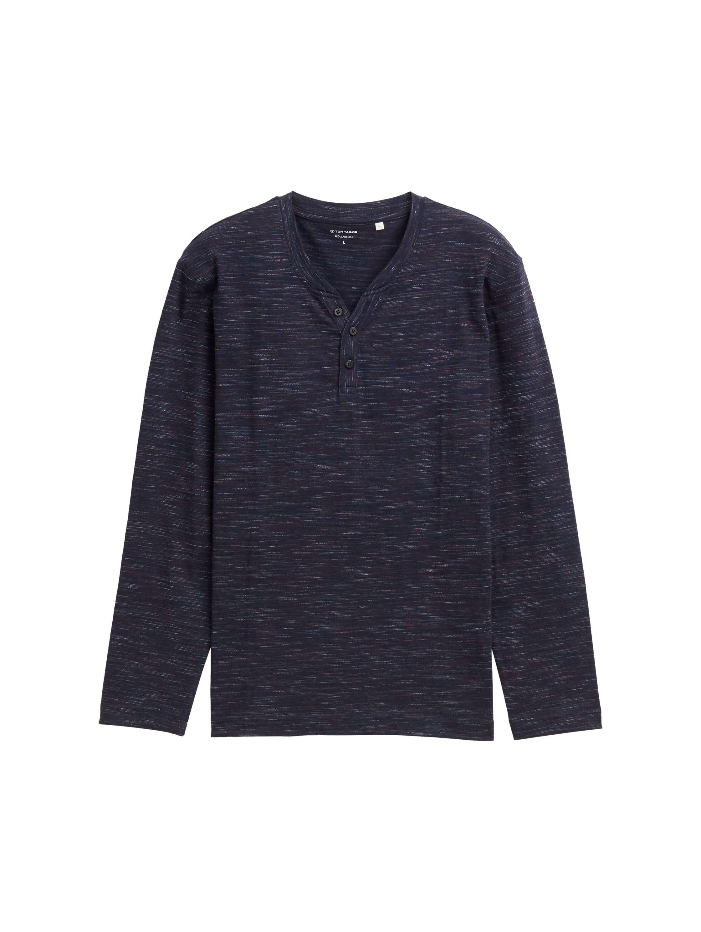 Tom Tailor Shirt met lange mouwen in gemêleerde look