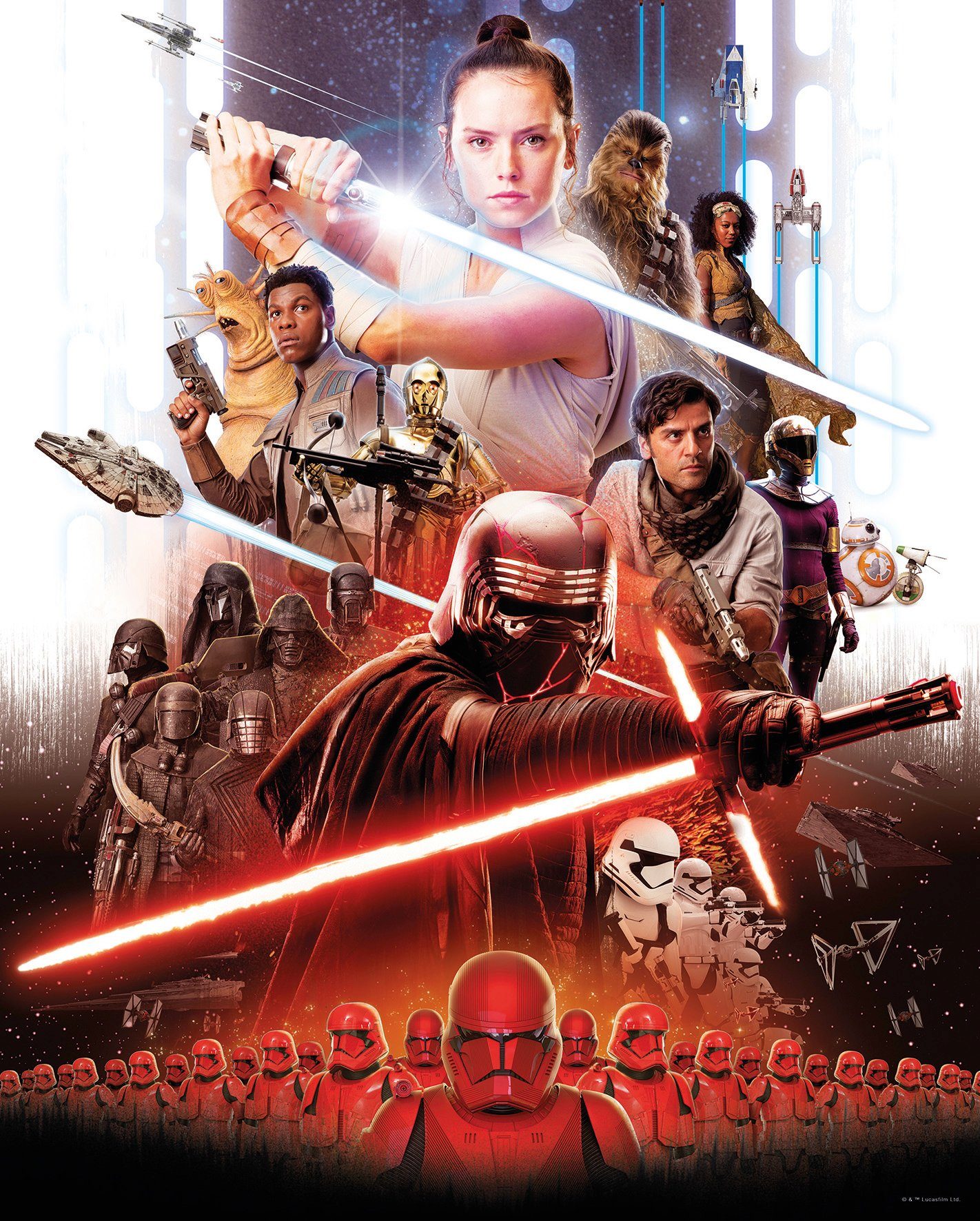 Komar wanddecoratie Star Wars Movie Poster Rey, zonder lijst