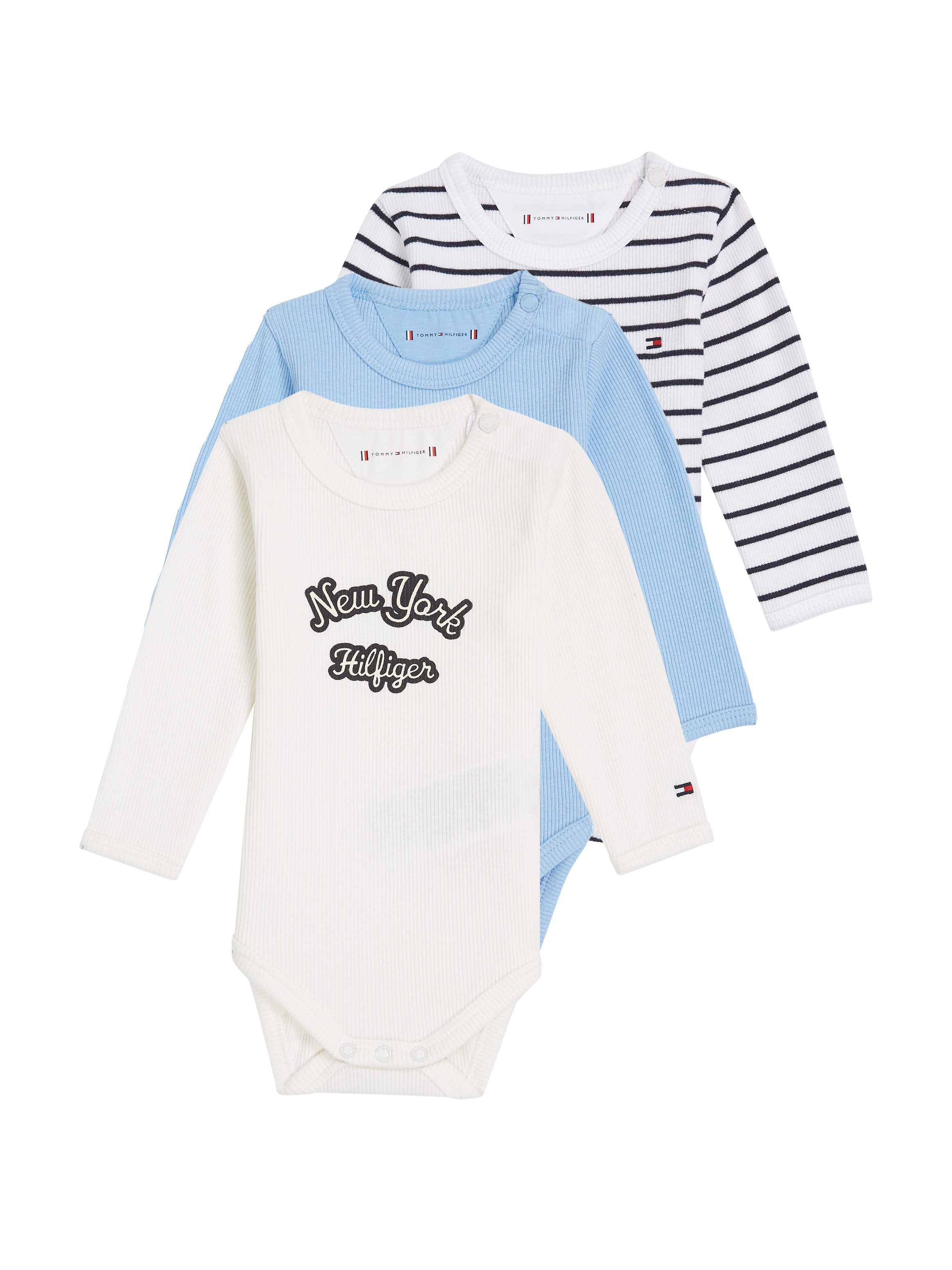 Tommy Hilfiger Body met lange mouwen RIB 3 PACK GIFTBOX Baby tot 2 jaar, effen/gedrukt/gestreept...