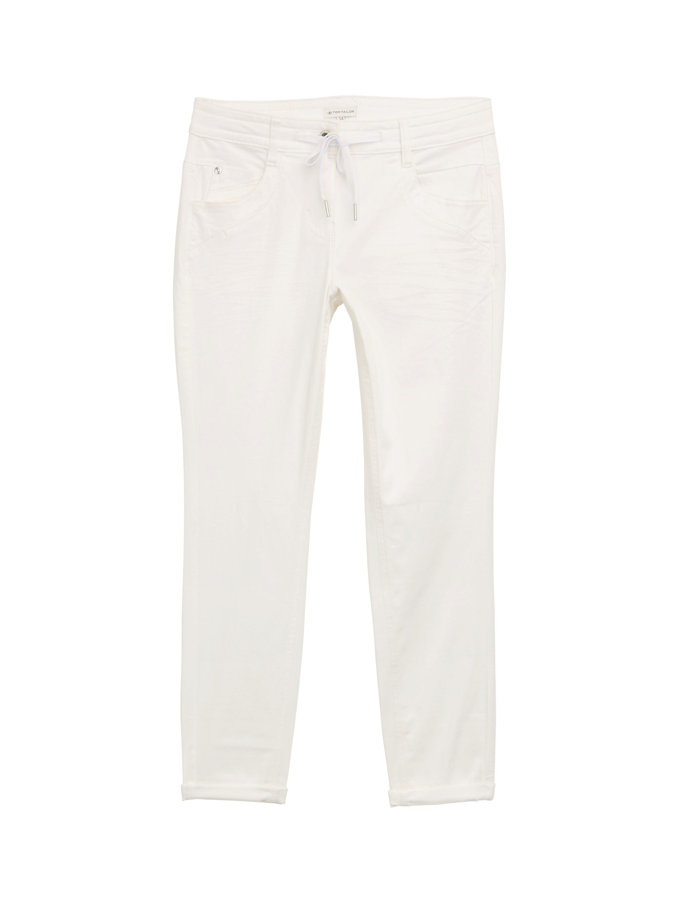 Tom Tailor 7/8 broek met strikband aan de boord dames 7/8-broeken maat 38 wit
