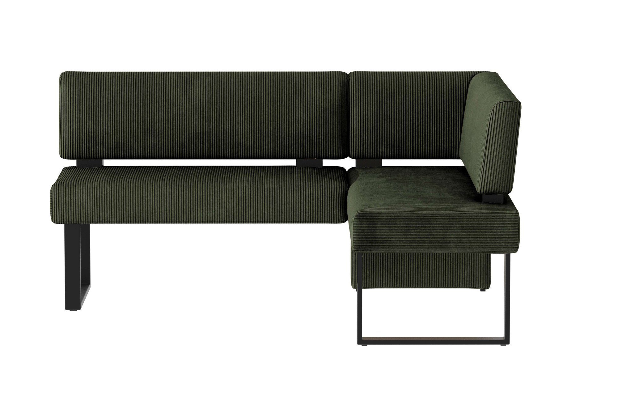 Home affaire Eethoek Oliver Hoekbank met golfvering in de zitting, tafel massief eiken (set, 4-delig)