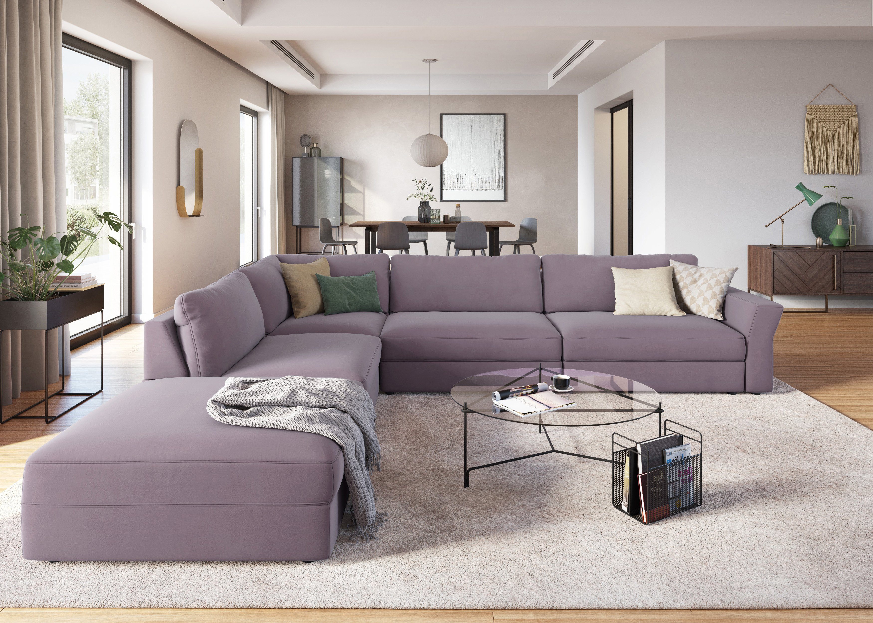 sit&more Hoekbank Cadabra L-vorm Breedte 356 cm, met zitdiepteverstelling