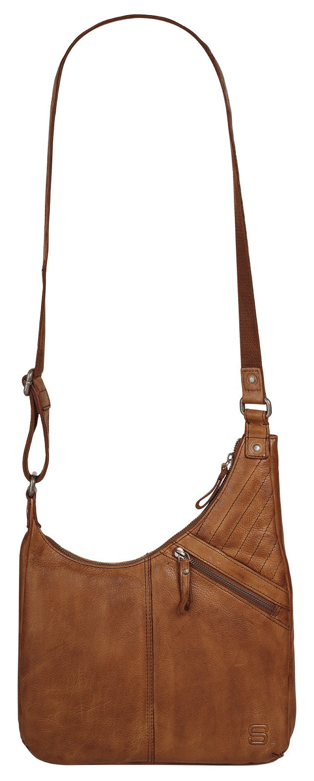Spikes & Sparrow Schoudertas echt leder