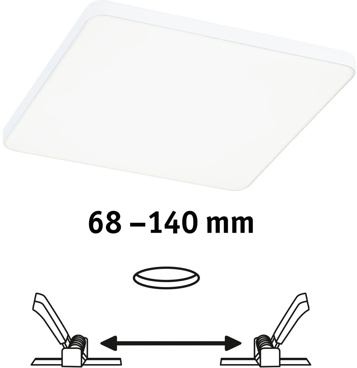 Paulmann Ledinbouwlamp Veluna VariFit Edge IP44 vierkant 160x160mm 1100lm 4000K Wit (1 stuk)