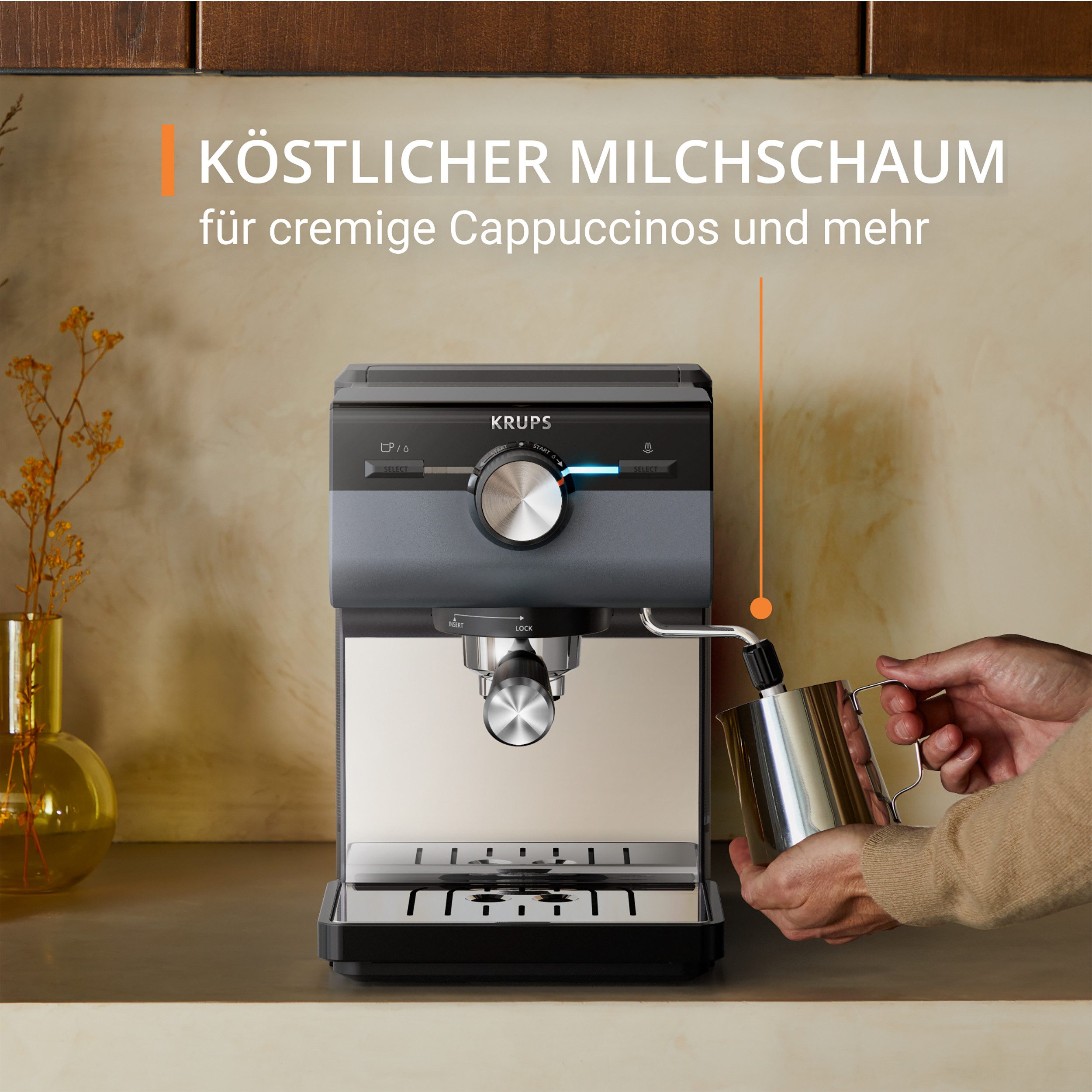 Krups Espressomachine XP384G Authentic+, Siebträger