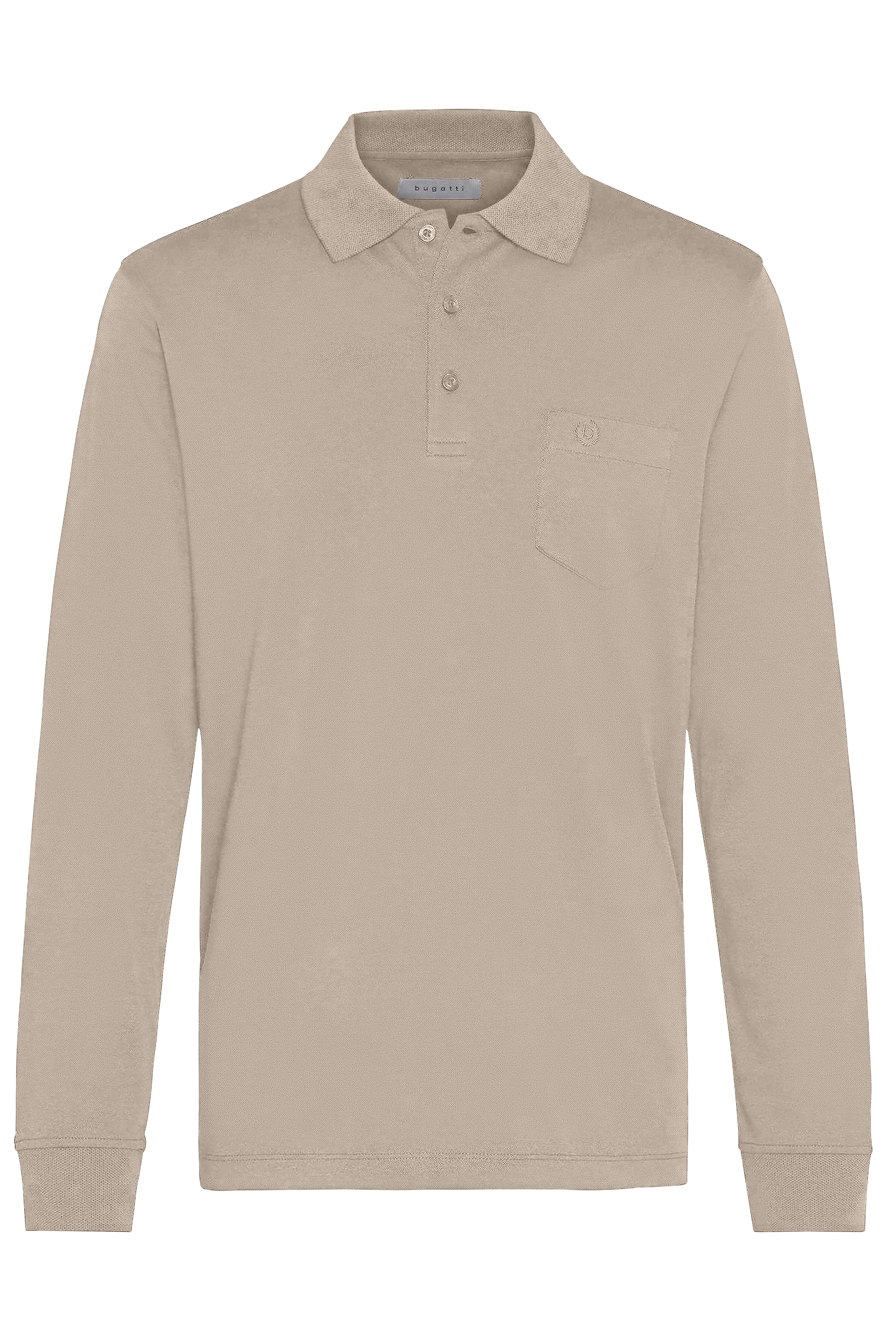 Bugatti Poloshirt met lange mouwen met fijne structuuruitstraling