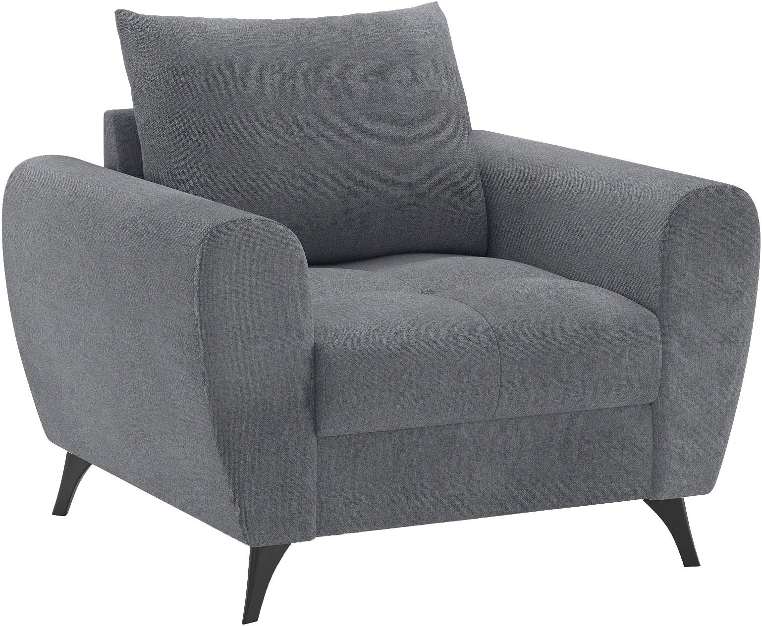 Mr. Couch Fauteuil Blackburn II Passend bij de set, met koudschuimvering tot 140 kg belastbaar fauteuils grijs