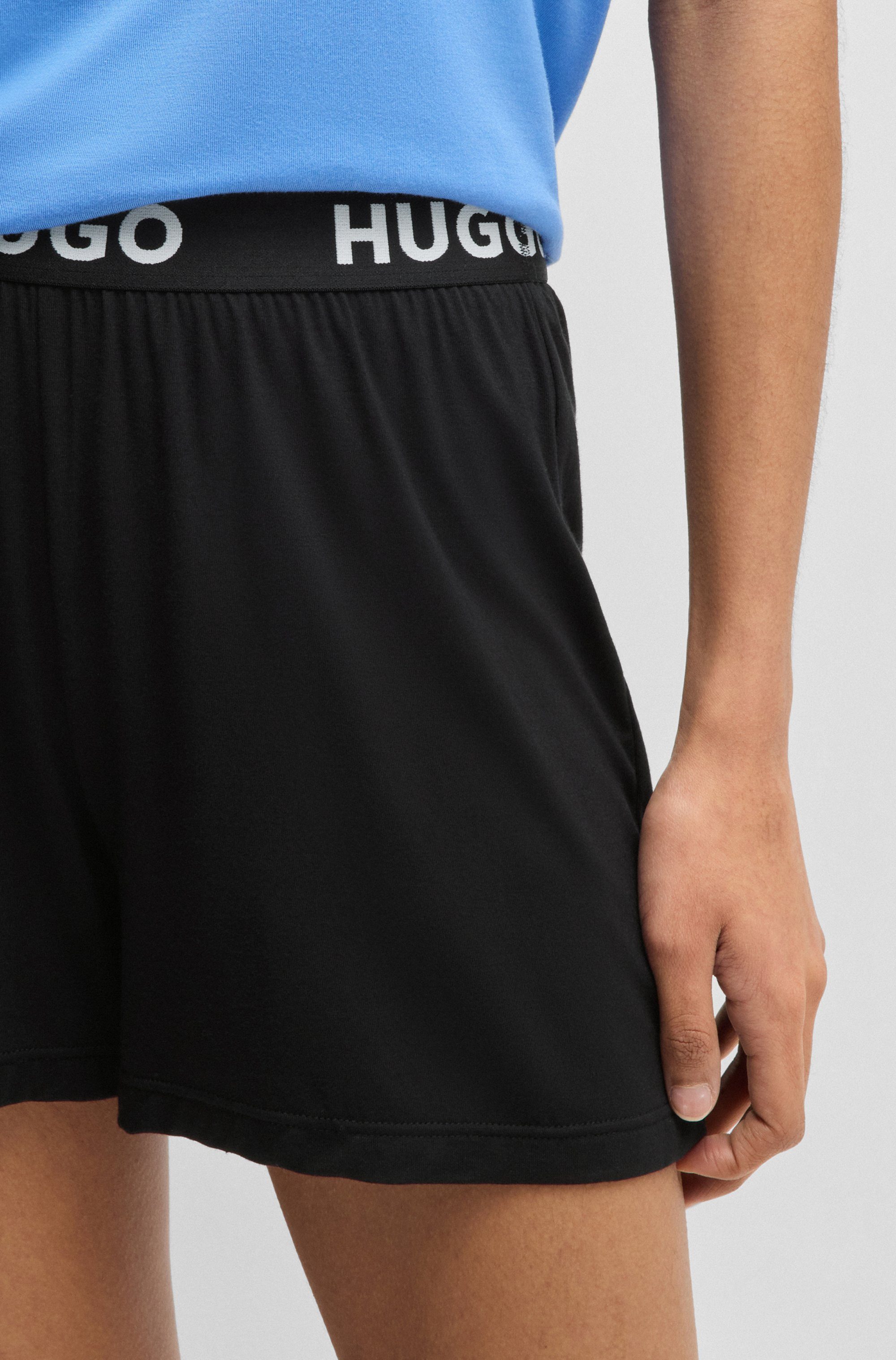 HUGO underwear Pyjamashort UNITE_SHORTS 10247048 01 met hugo logo-elastiekband aan de tailleband
