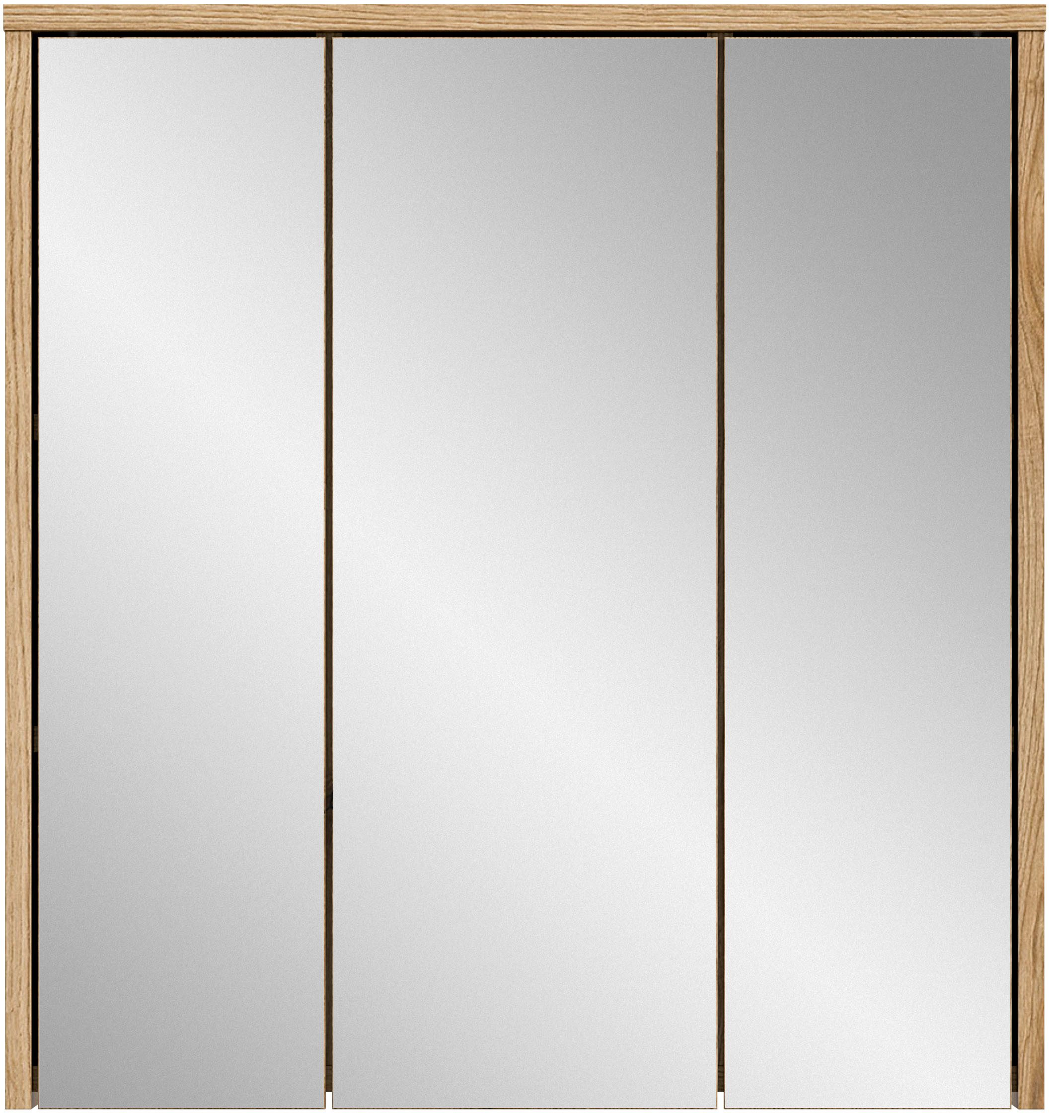 welltime Spiegelkast Kayu, breedte 64 cm, 3 spiegeldeuren, 6 planken