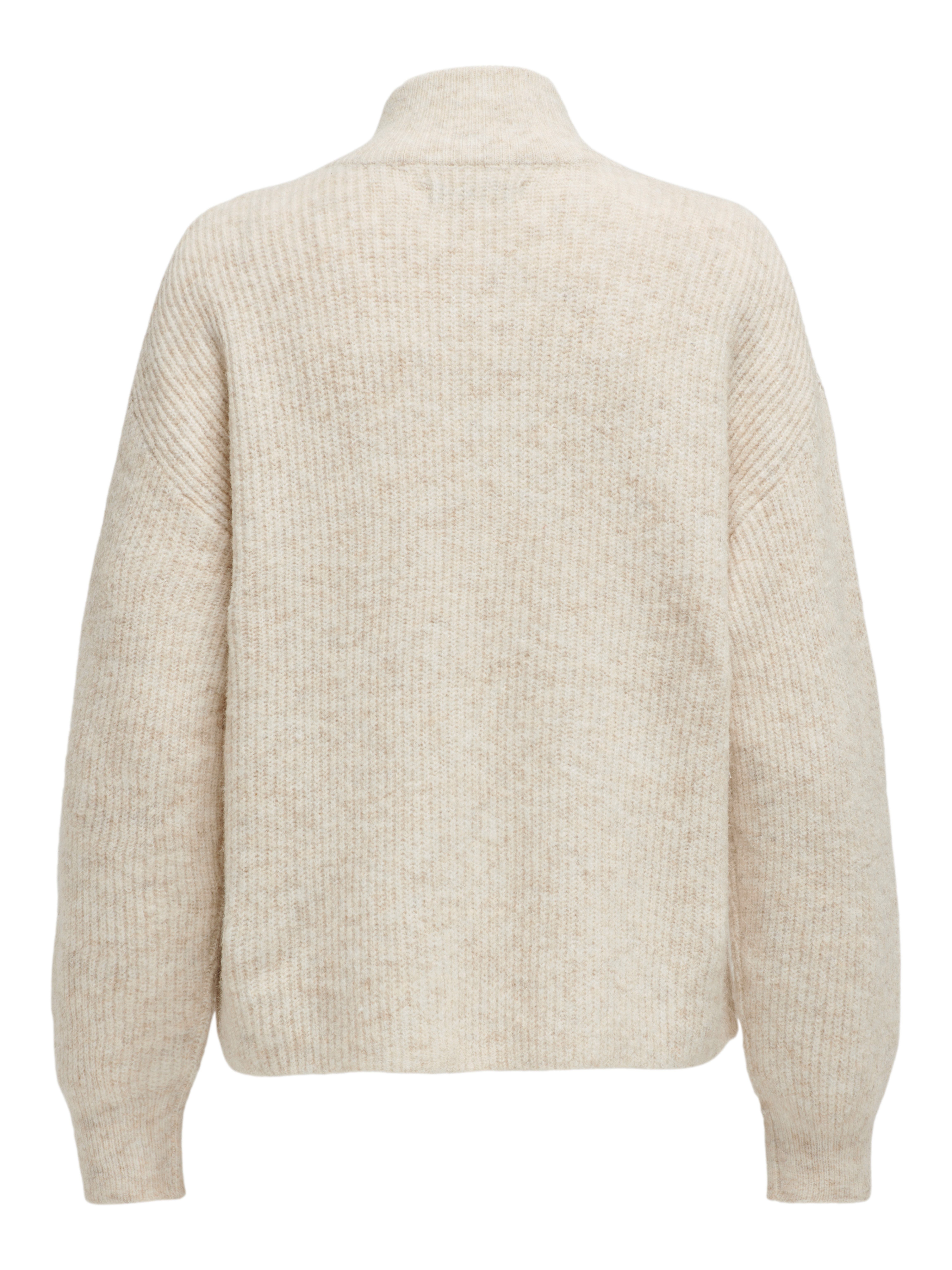 Only Gebreide trui ONLTOKYO SOLID L/S ZIP PULLOVER KNT NOOS