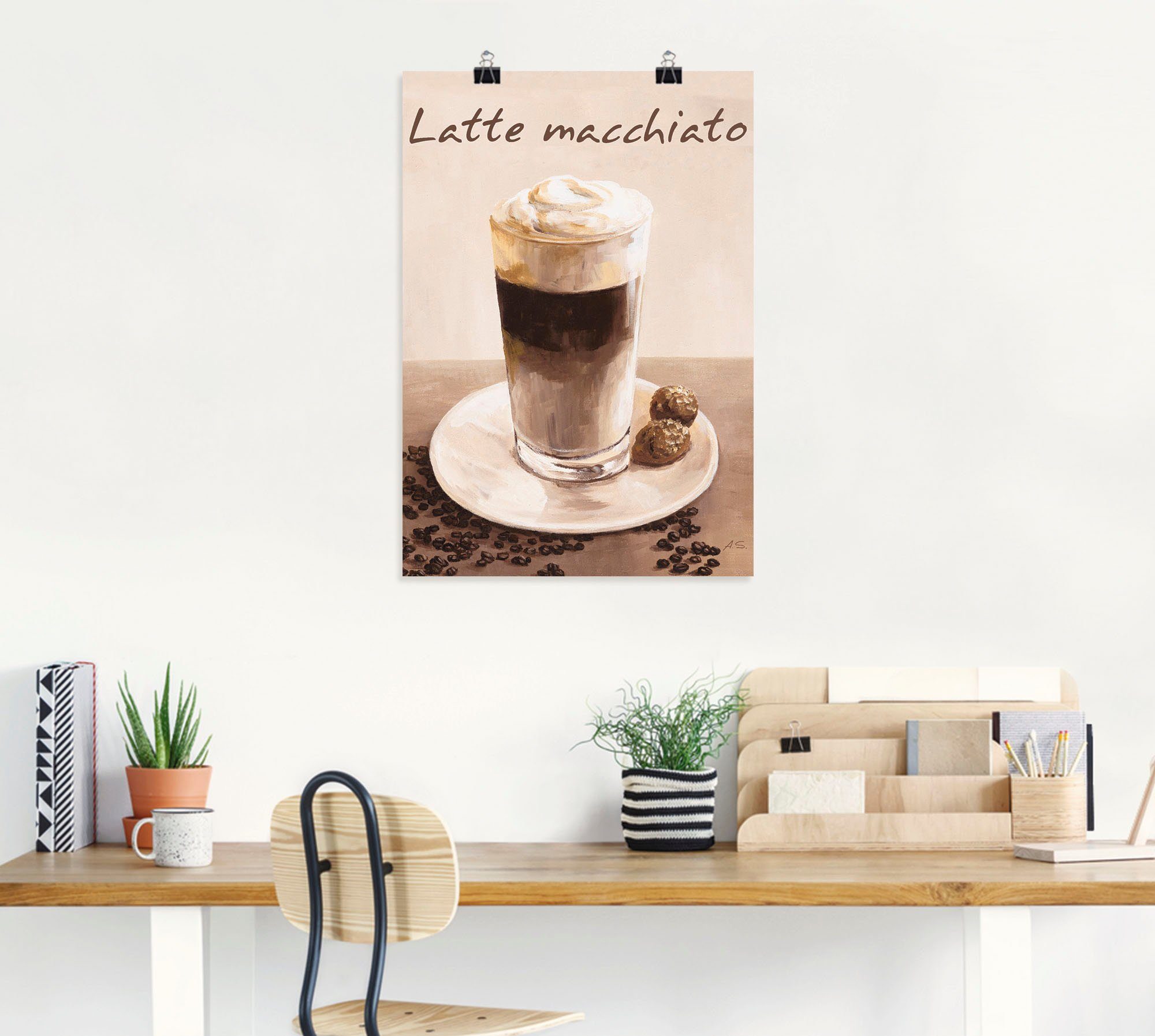 Artland Artprint Latte macchiato - koffie als poster, muursticker in verschillende maten