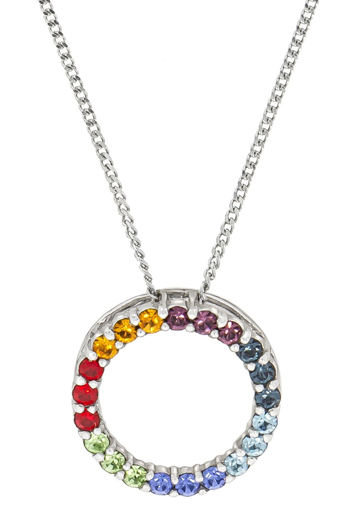 Firetti Ketting met hanger Sieraad cadeau zilver 925 halssieraad halsketting panzerketting regen dames kettingen multicolor