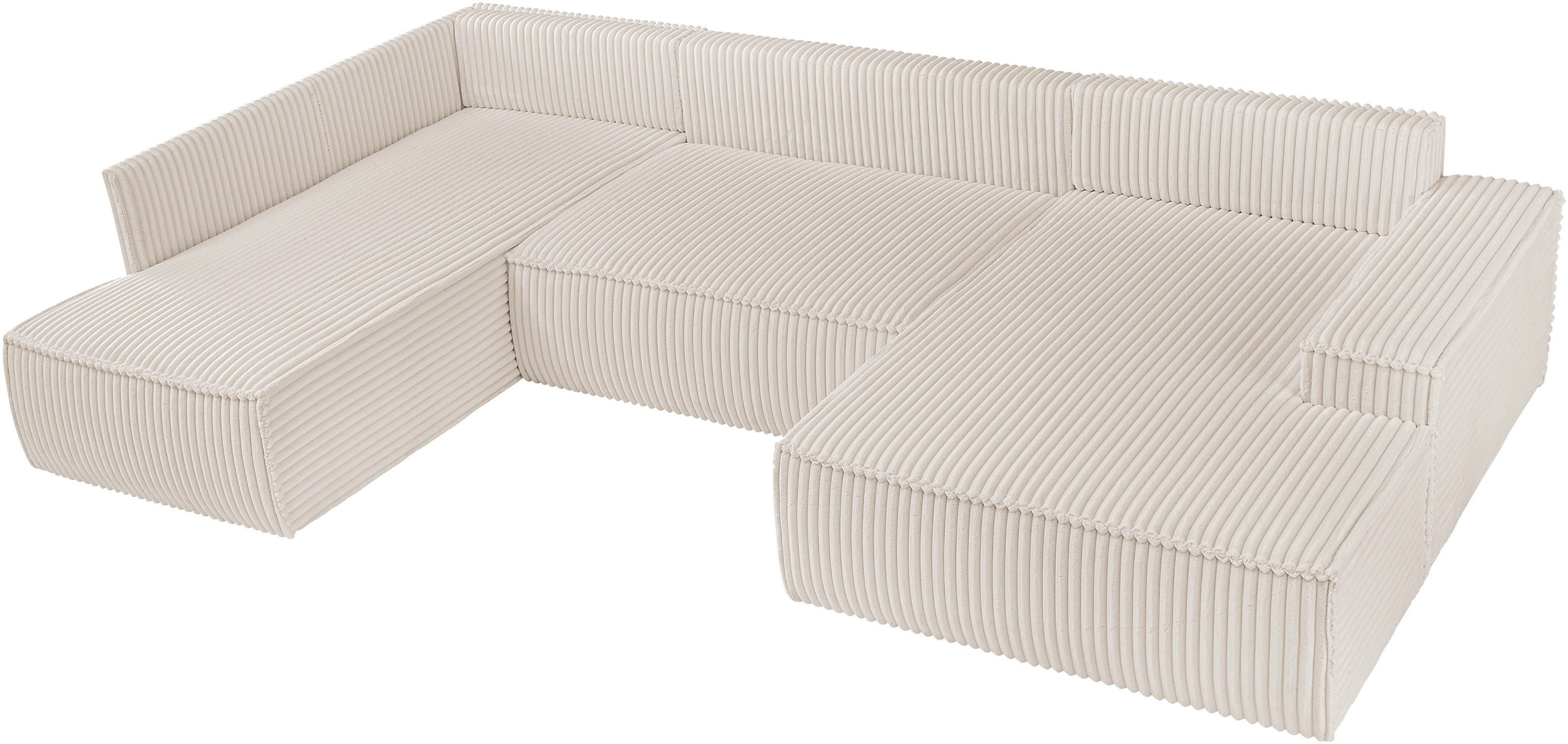 andas Zithoek FINNLEY U-model XXL 329 cm, bedbank, slaapfunctie m. bedkist