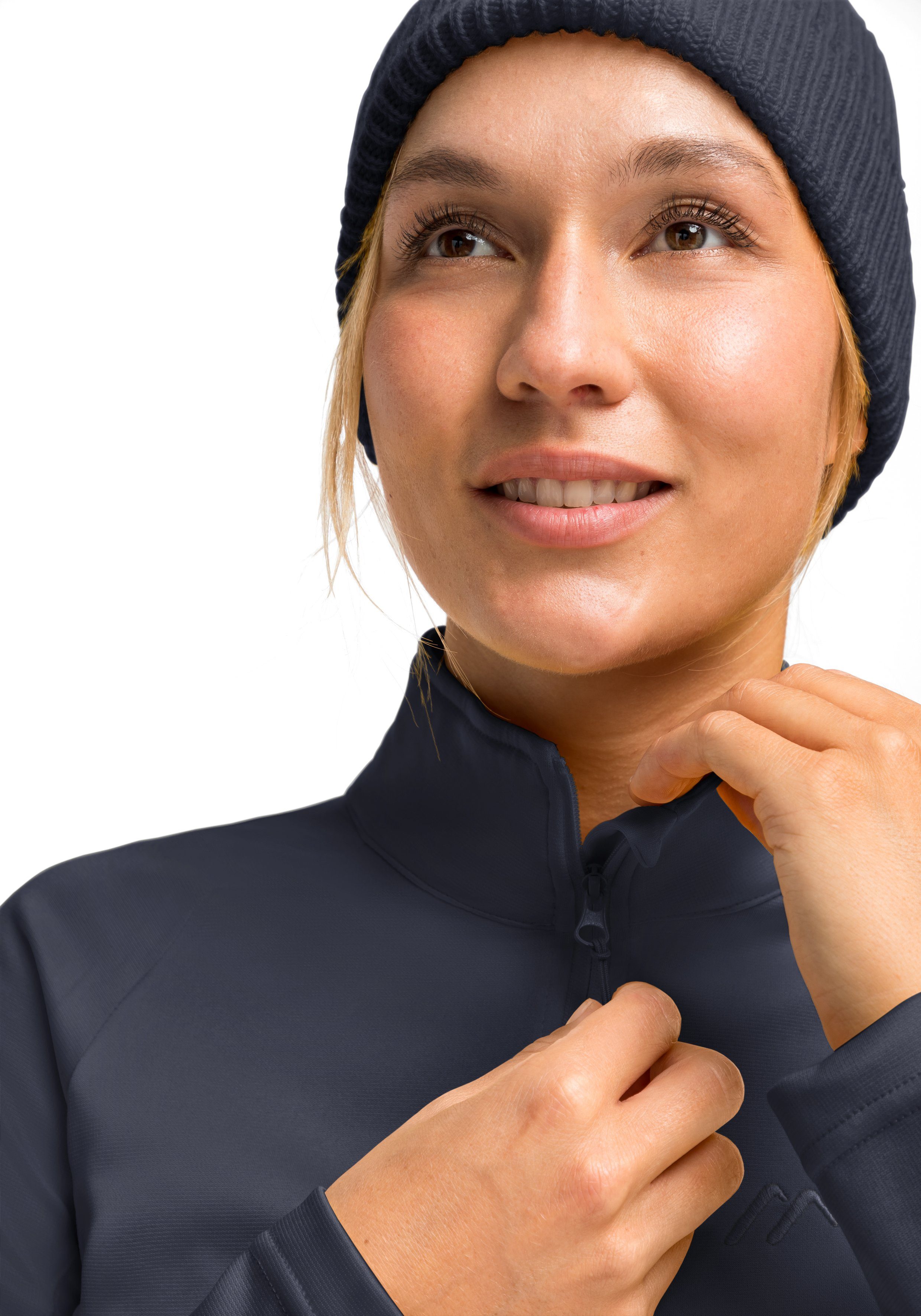 Maier Sports Fleecetrui EVA Dames fleece, functionele midlayer, half-zip, regular fit