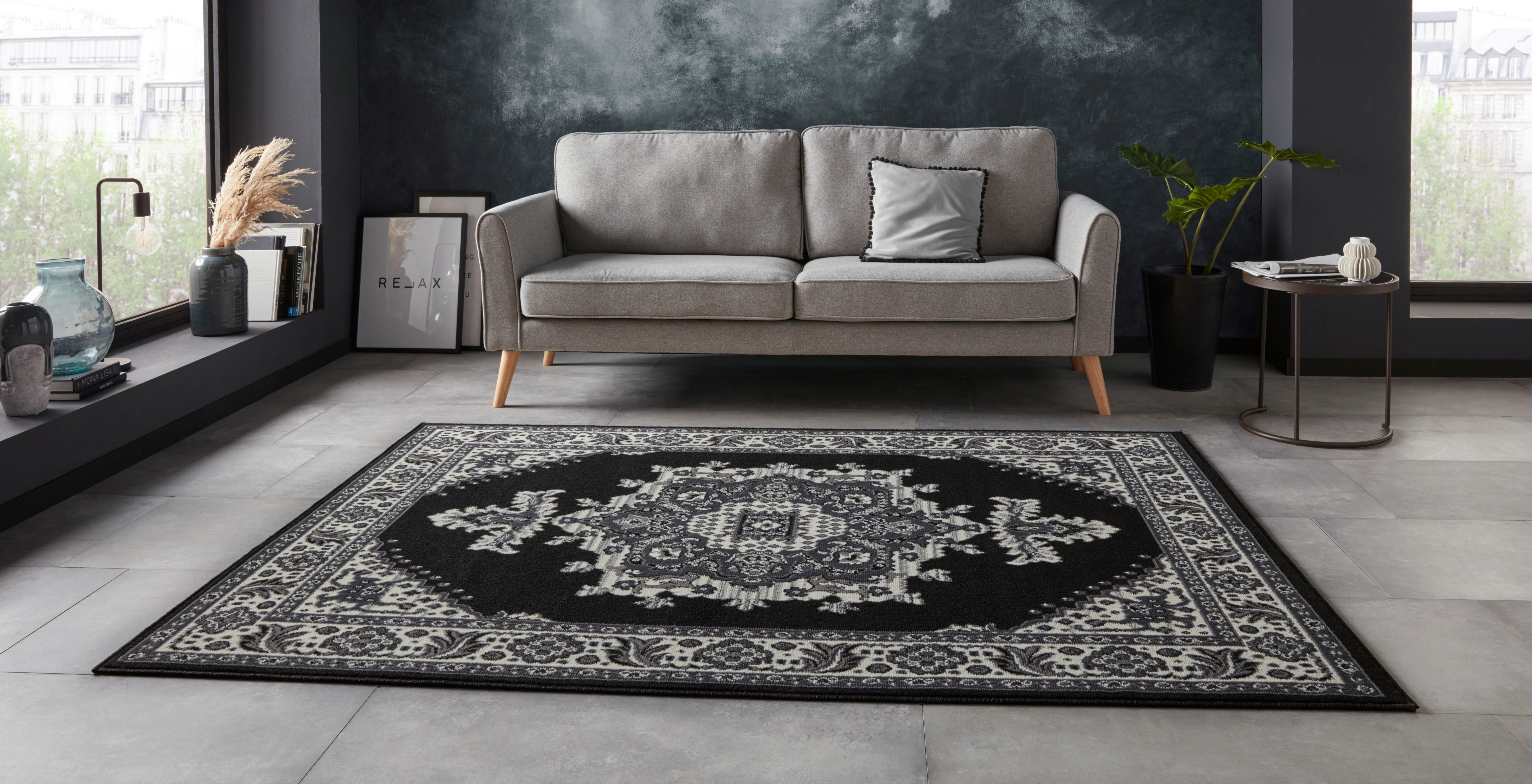 Home affaire Vloerkleed NEF Korte pool, vintage-design, oriënt-look, met randdessin