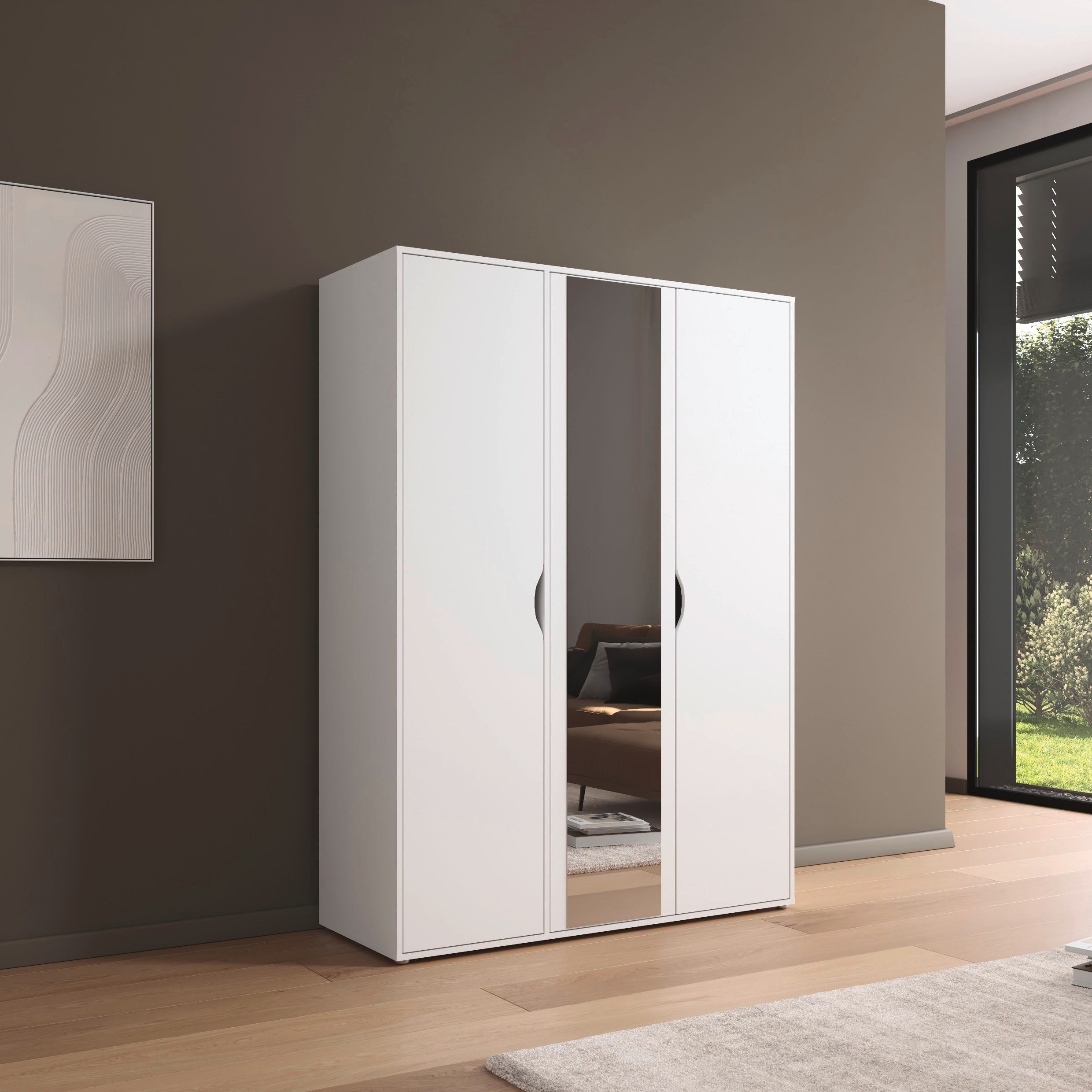 rauch Draaideurkast Kledingkast Kast Garderobe Wasmand NARAI met Spiegel Greefaansluitingen voor een greeploze look TOPSELLER MADE IN GERMANY
