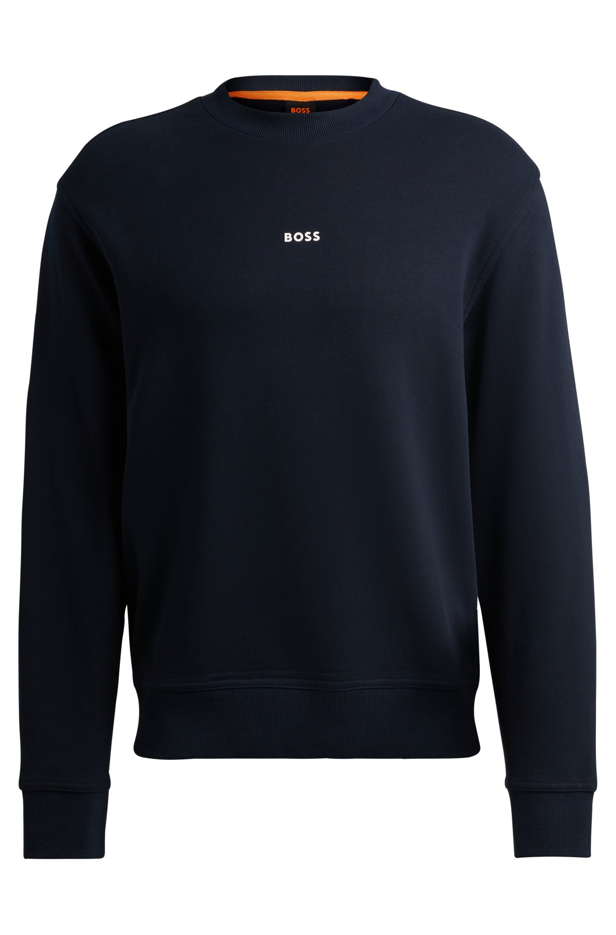 Boss Orange Sweatshirt met logo op borsthoogte