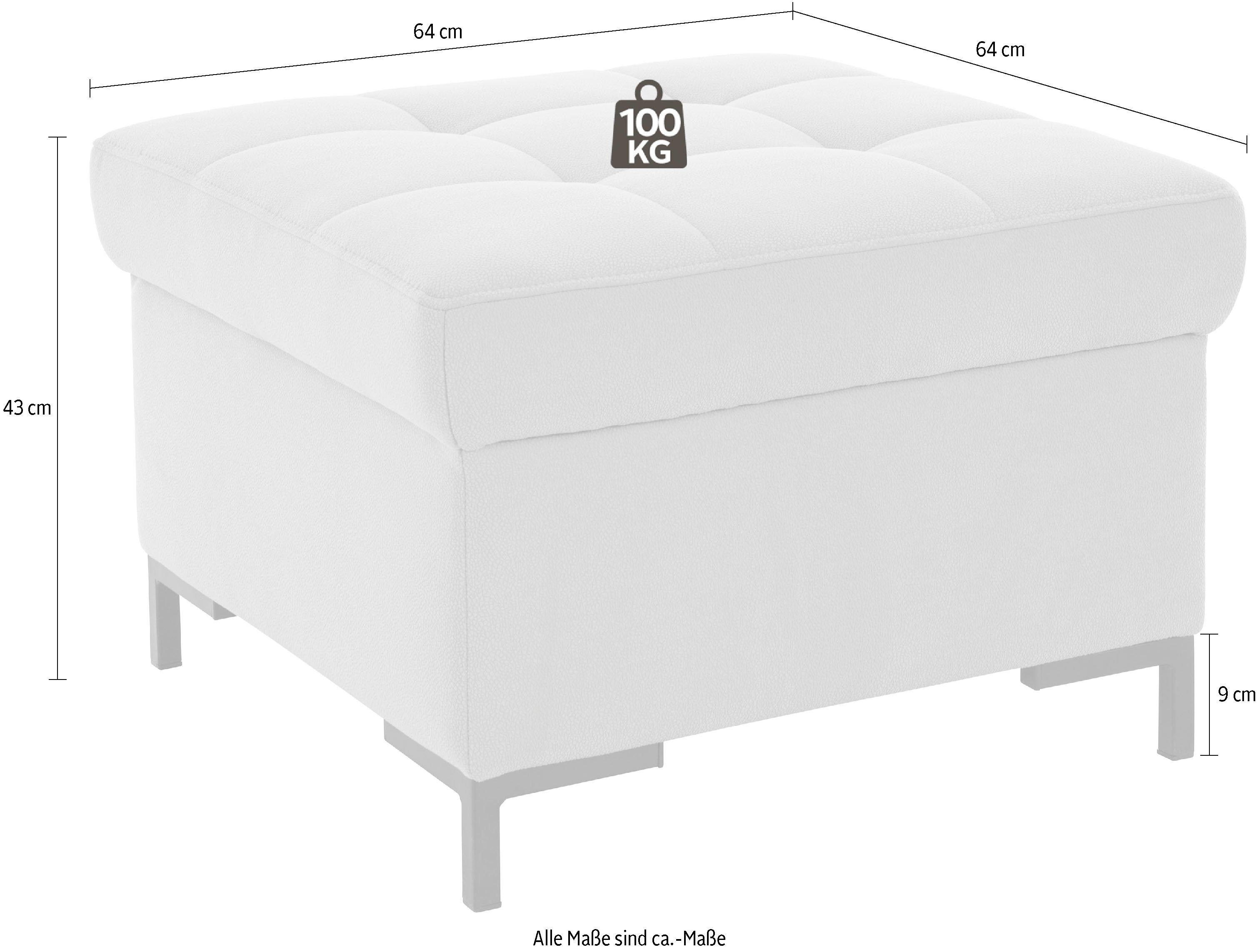 OTTO products Hocker Grazzo hoogwaardige stoffen van gerecycled materiaal, stiksels op de zitting