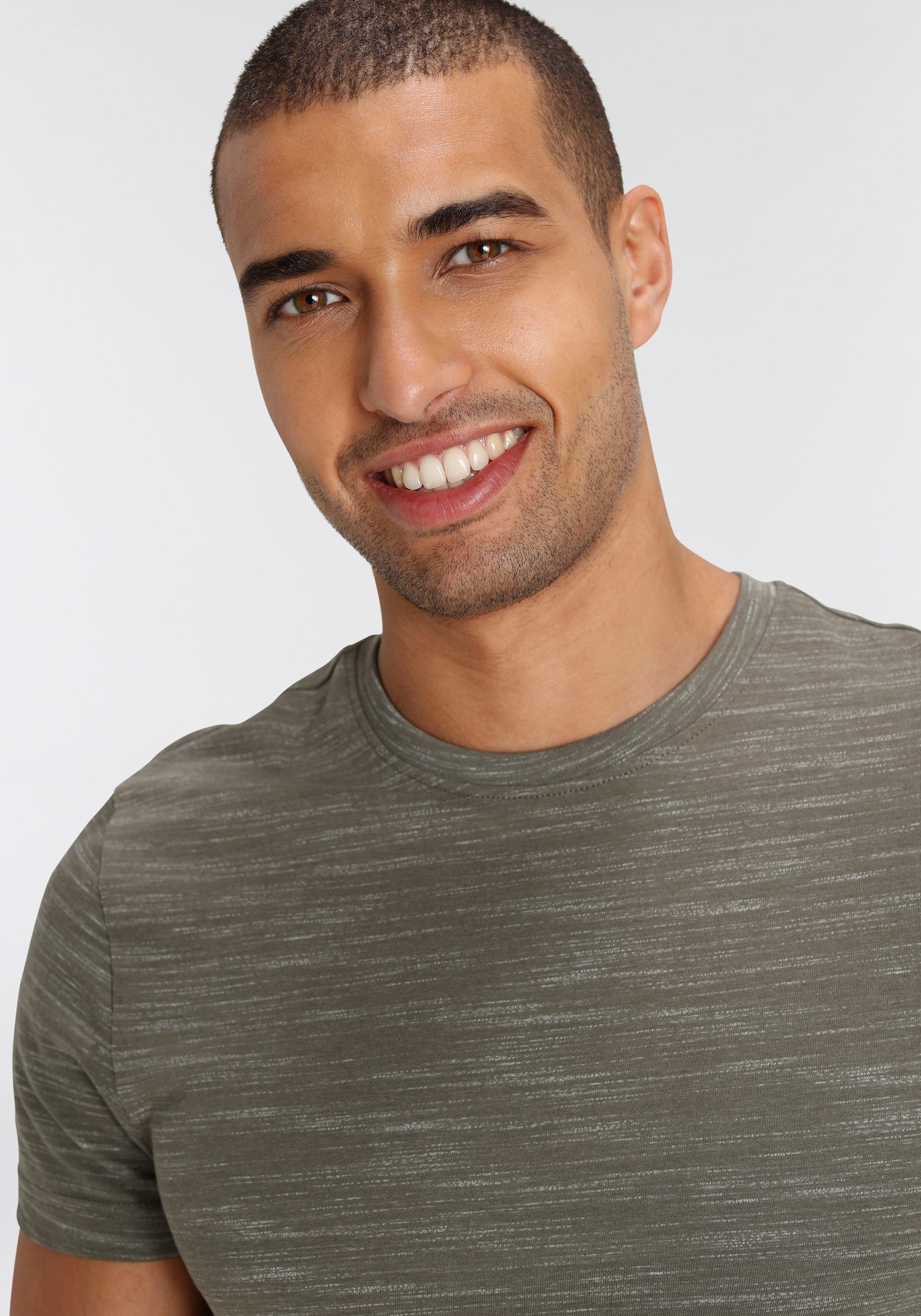 AJC T-shirt Korte mouwen, regular fit, gemêleerd, ronde hals