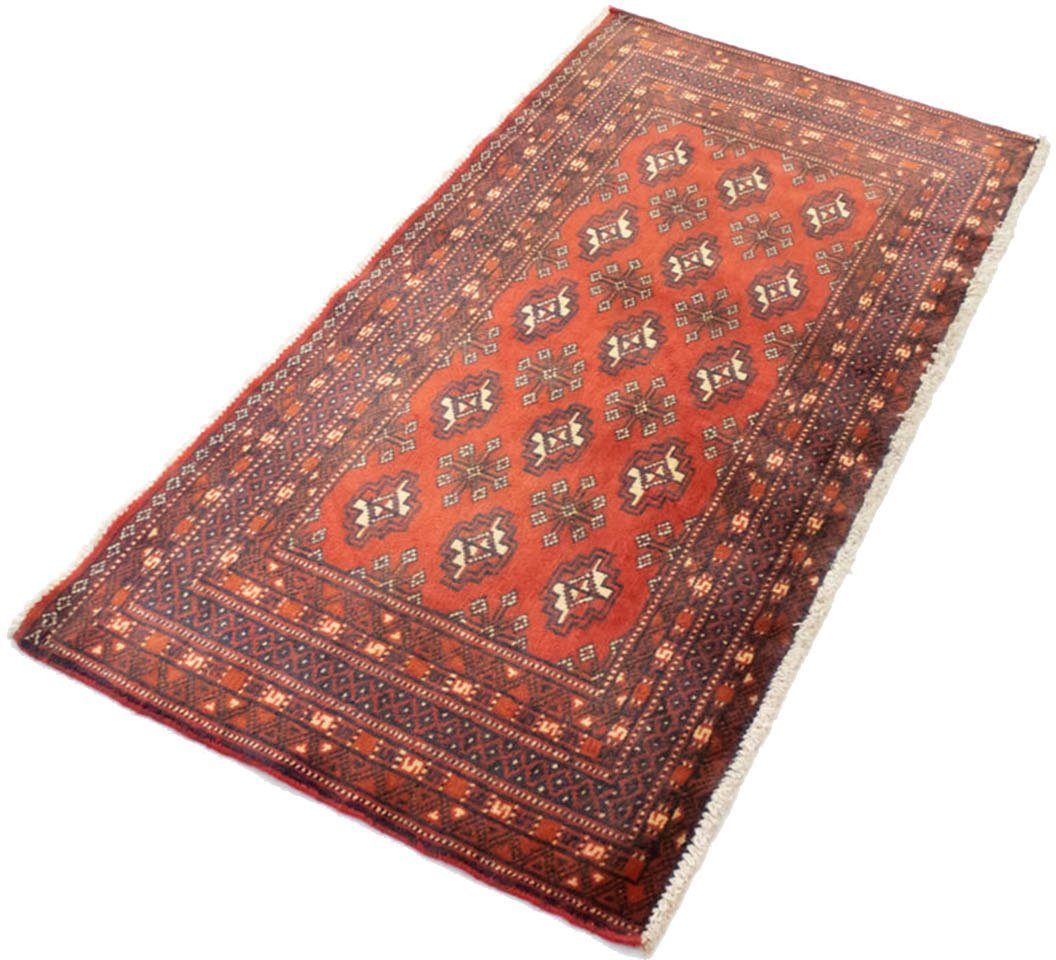 morgenland Wollen kleed Turkaman vloerkleed met de hand geknoopt rood